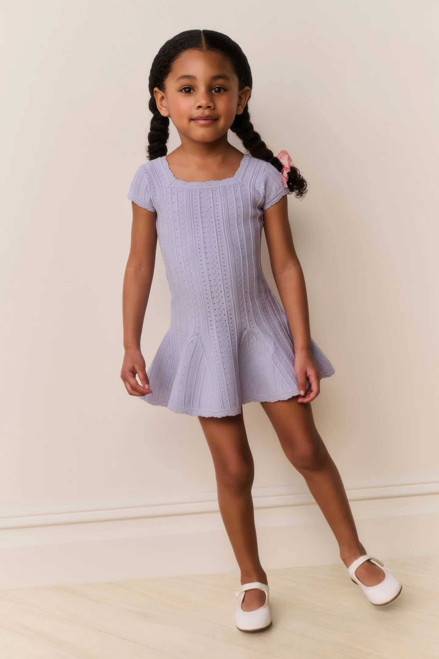 Vestido Pointelle para Meninas Pequenas