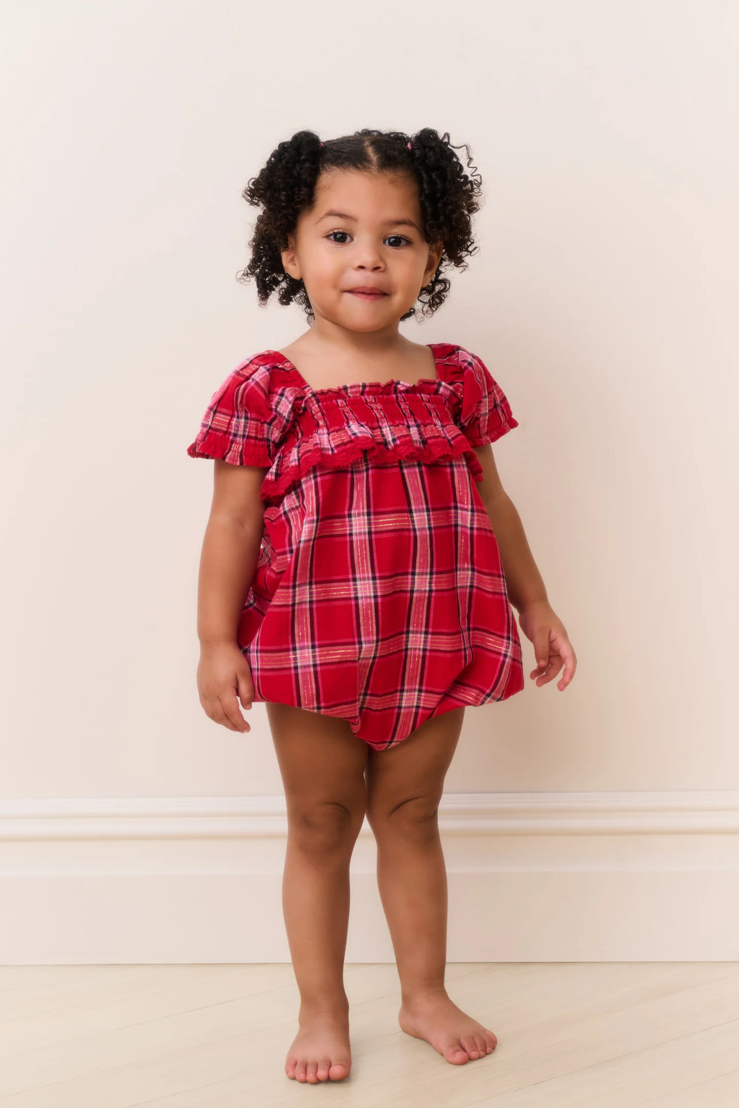 Bebê Carlita Pinafore Xadrez