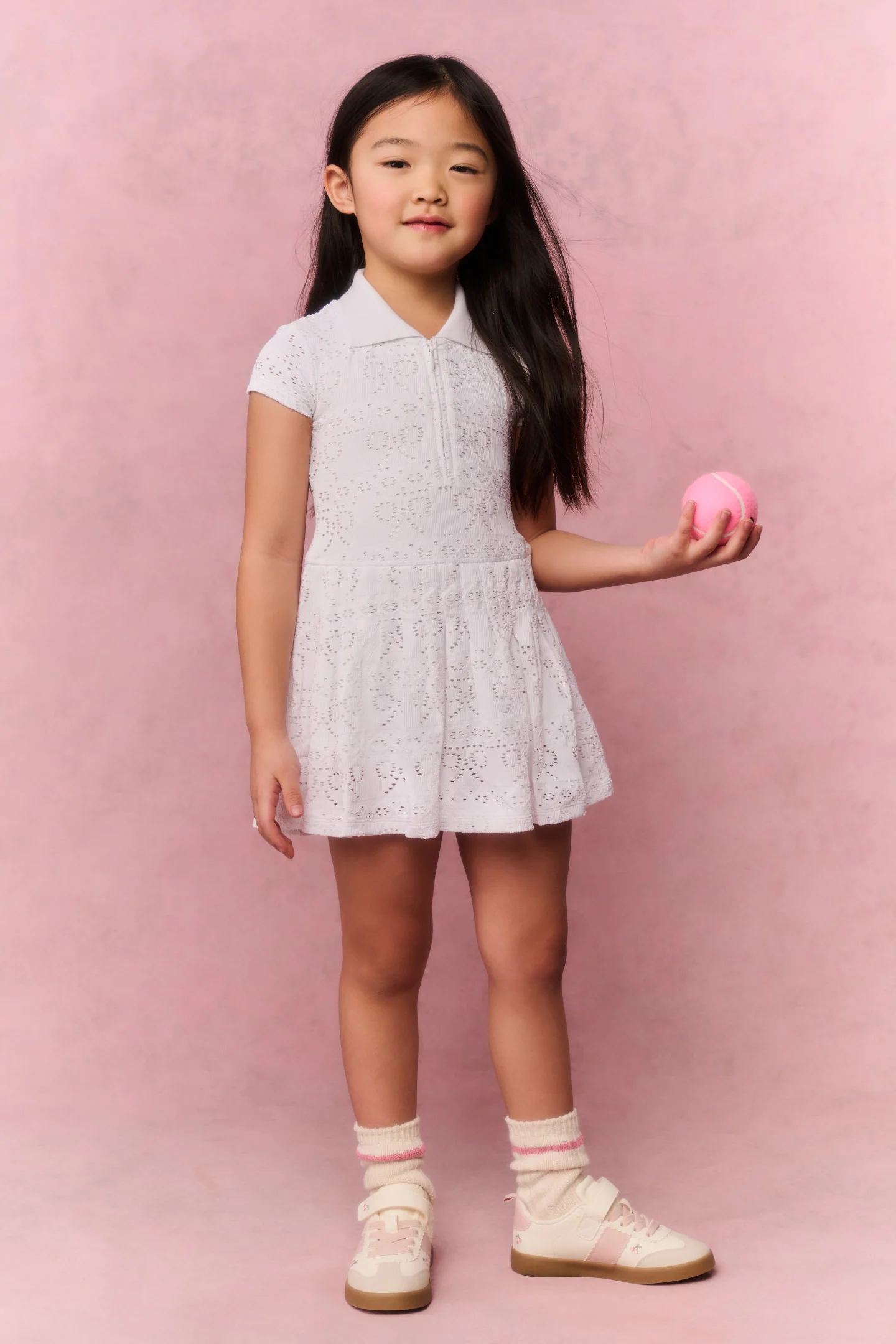Vestido Ativo com Botões para Meninas