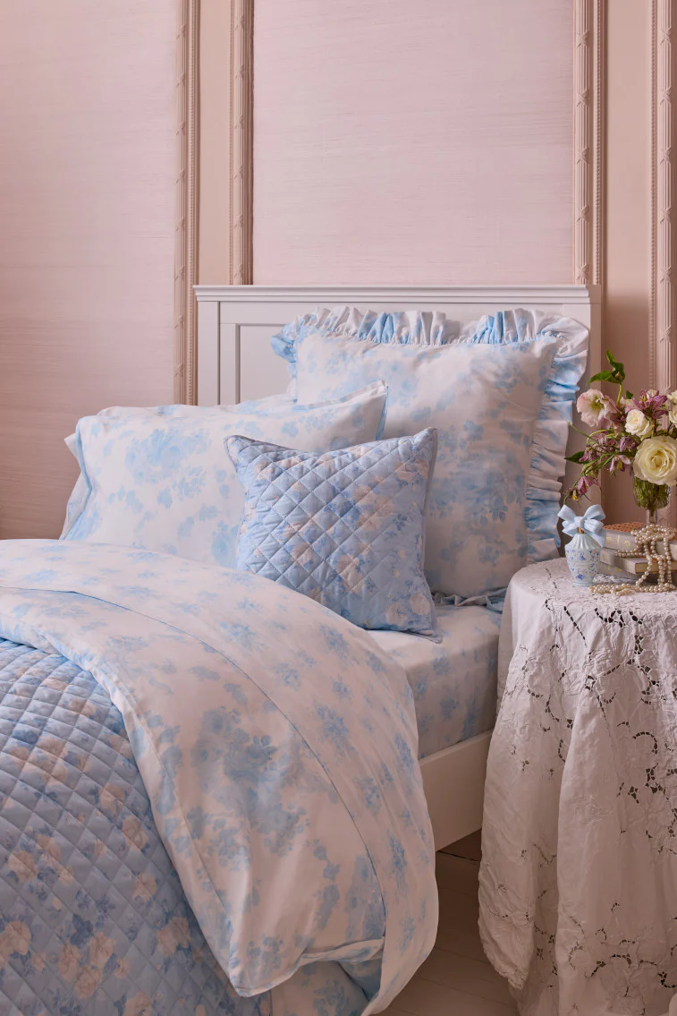Conjunto de Fronhas de Algodão Sateen com Estampa Floral