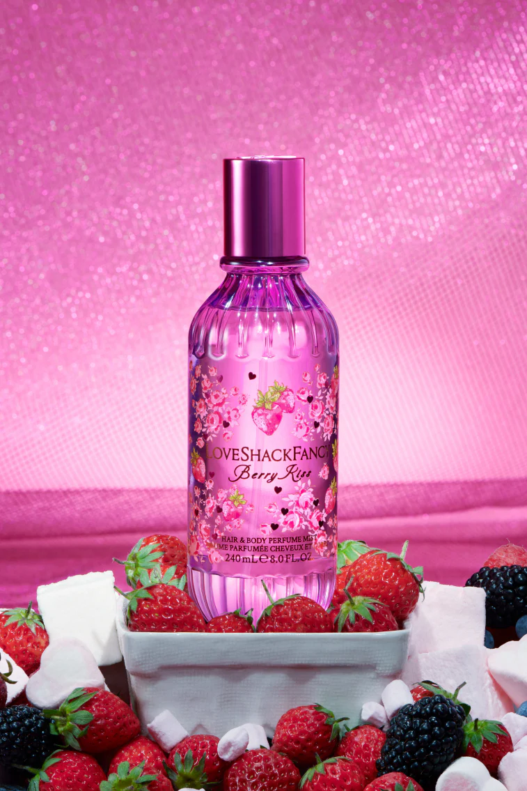 Perfume em Spray para Cabelo e Corpo Berry Kiss com Marshmallow