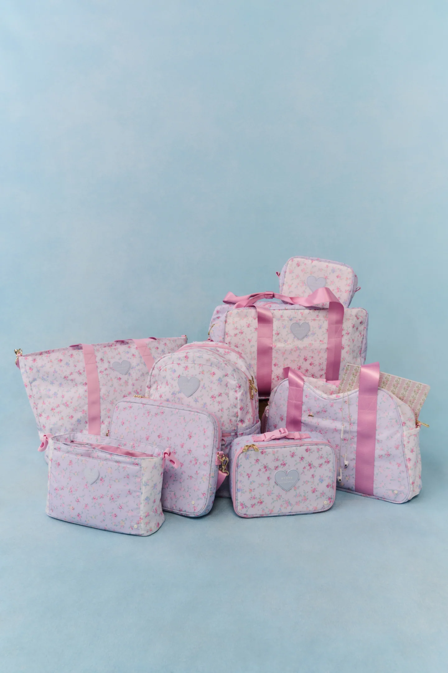 CONJUNTO DE BOLSA DE VIAGEM COM ESTAMPADO STATE x LoveShackFancy