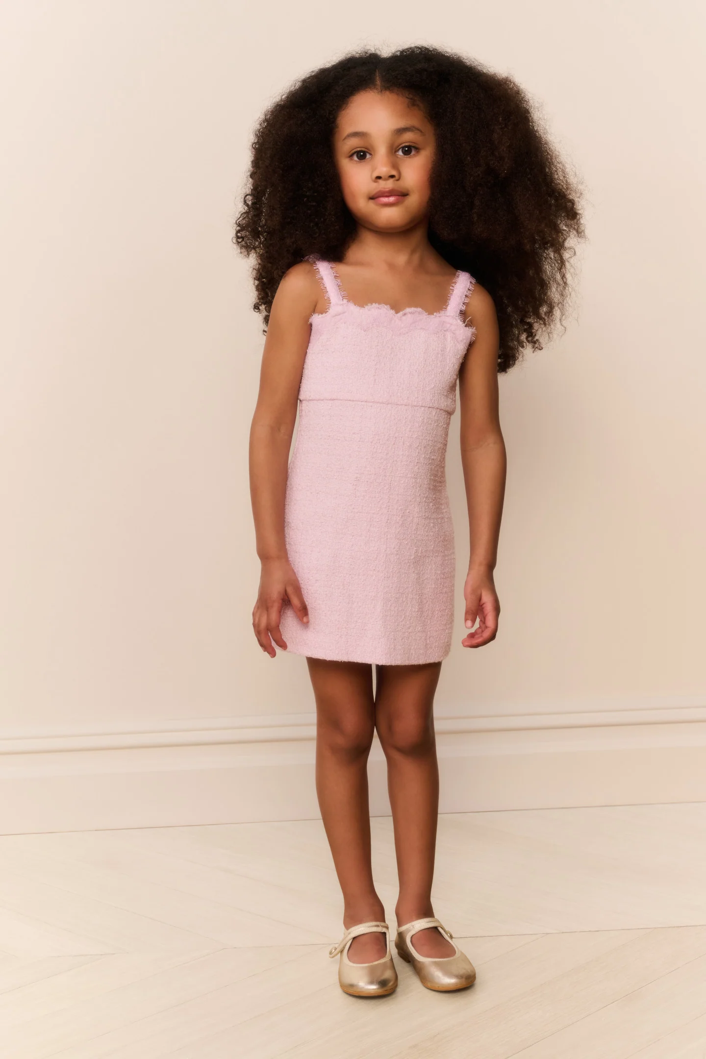 Vestido Willamina de Renda de Tweed para Meninas Pequenas