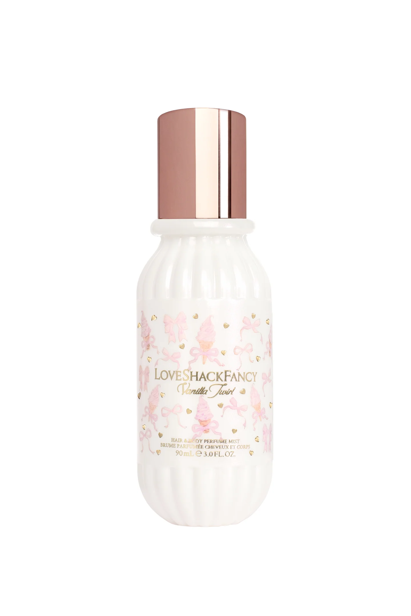 Mini Perfume Spray para Cabelo e Corpo com Vanila e Mousse de Caramelo Salgado