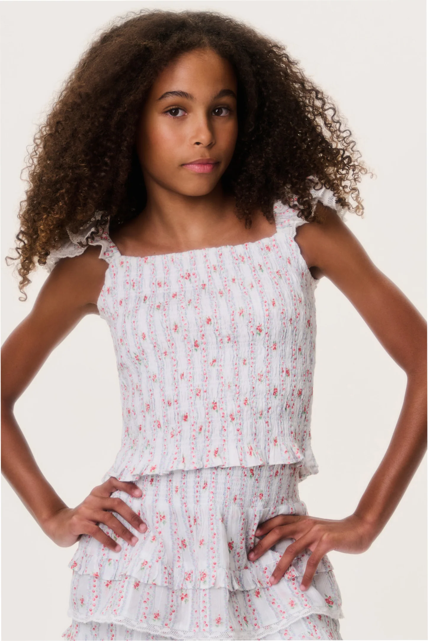Top Tween Cherry Stripe Caspia