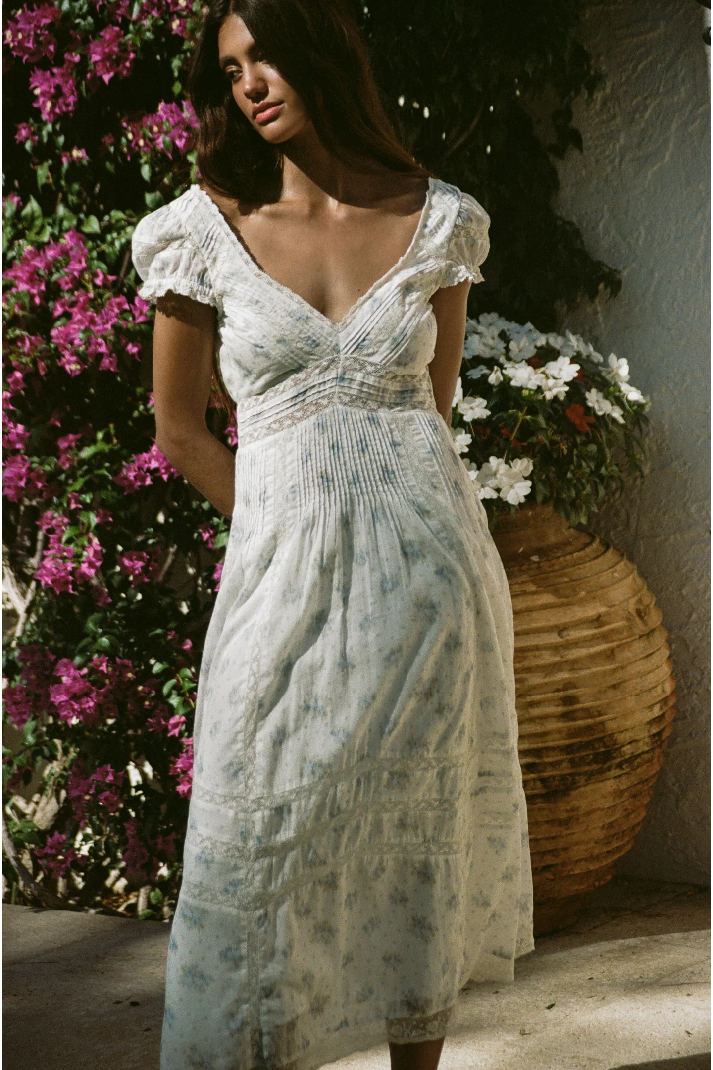 Vestido Midi de Algodão com Estampa Floral Suvi