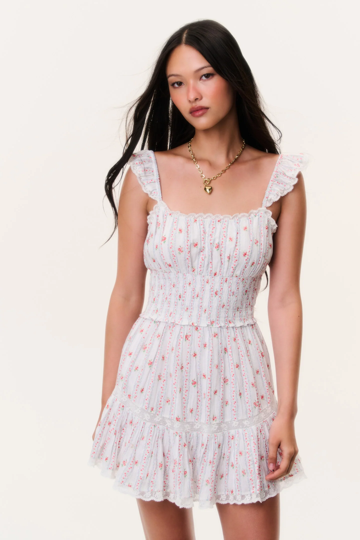 Vestido Mini Listrado de Cereja Maralina