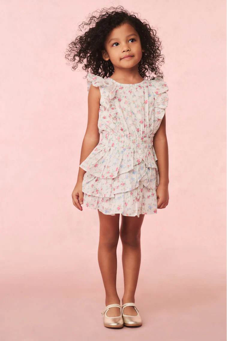 Vestido Floral de Algodão Decker para Meninas
