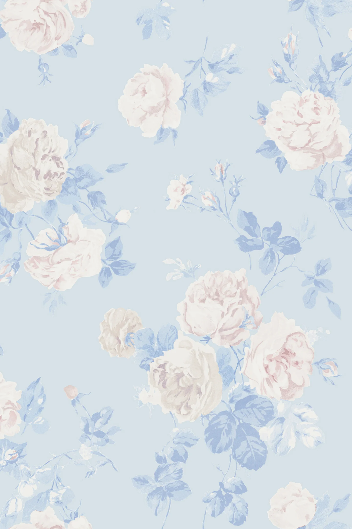Papel de Parede Padrão Azul Sussurro