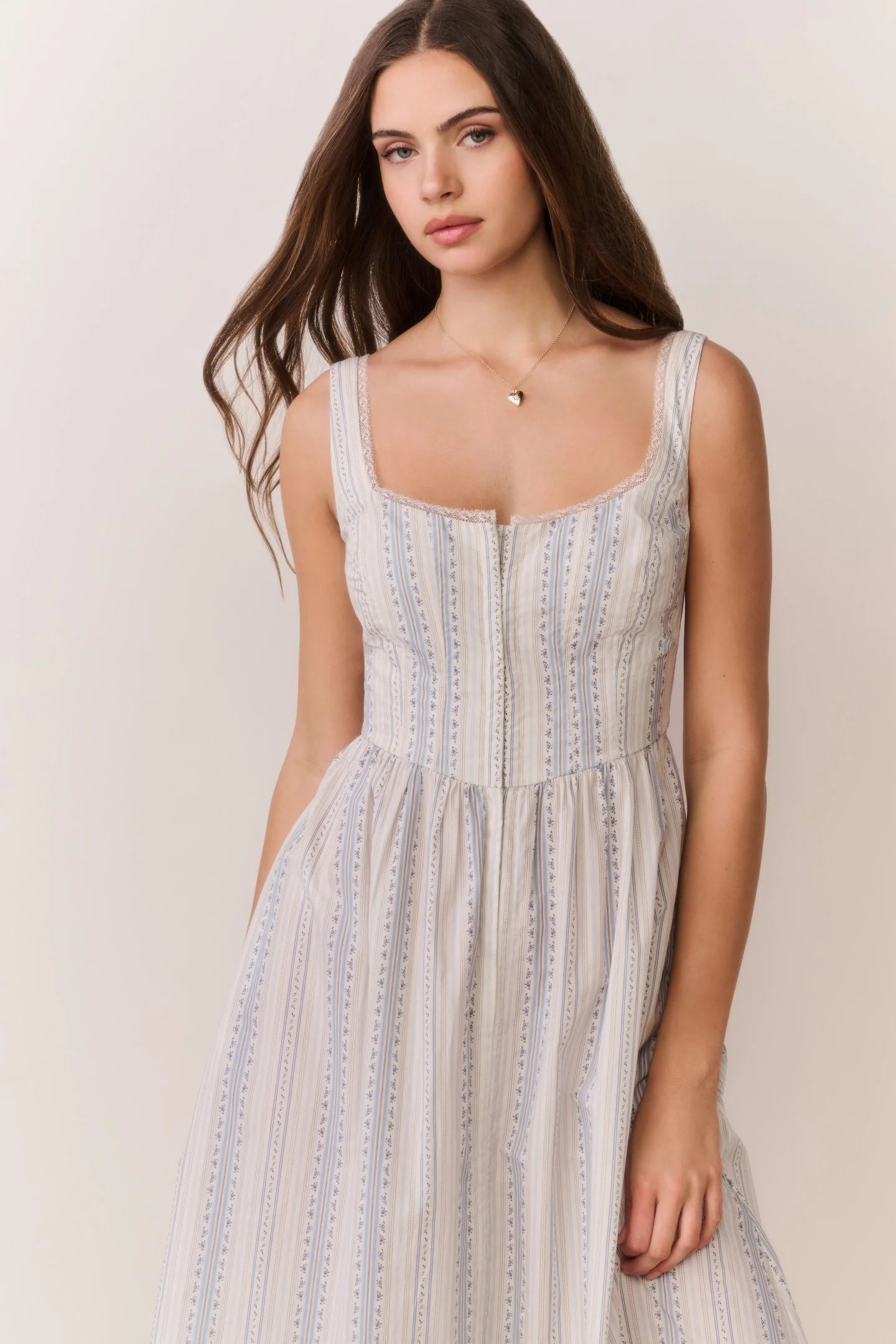 Vestido Midi Bustier de Algodão Majory