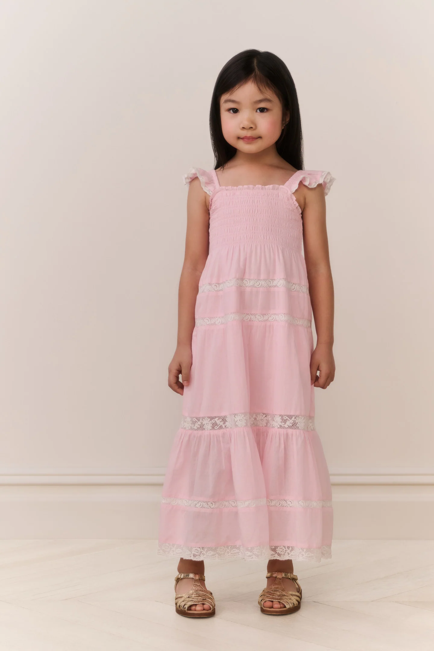 Vestido Longo de Algodão Rhiannon para Meninas Pequenas