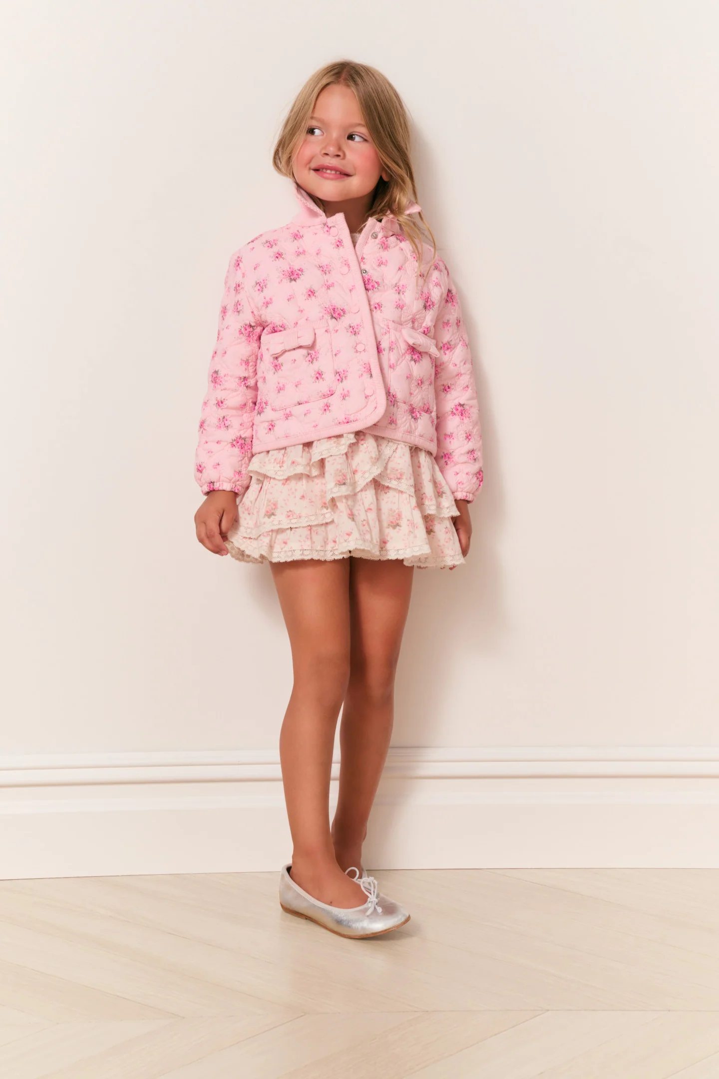 Jaqueta Estampada Floral Aubrina para Meninas
