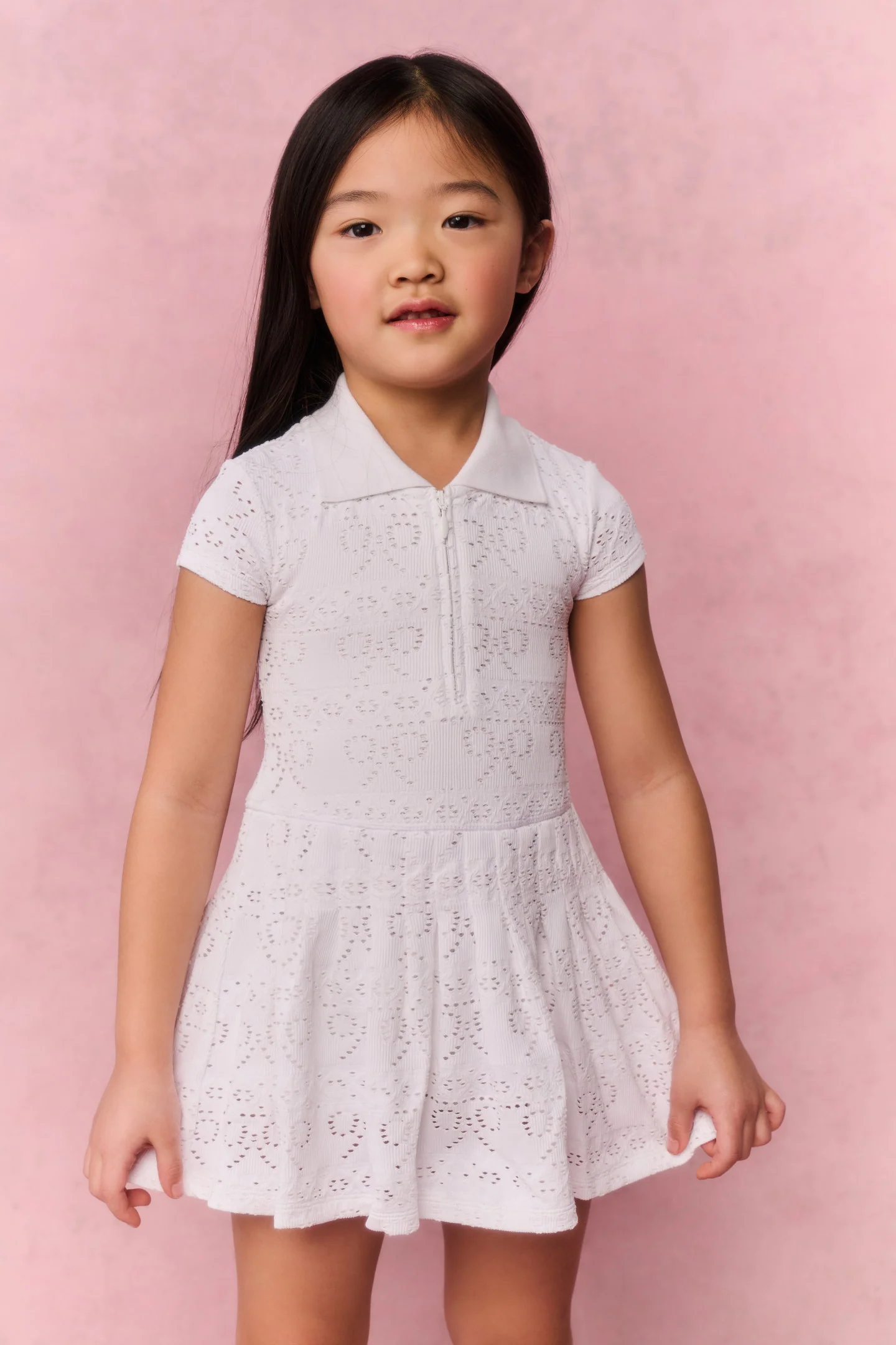 Vestido Ativo com Botões para Meninas