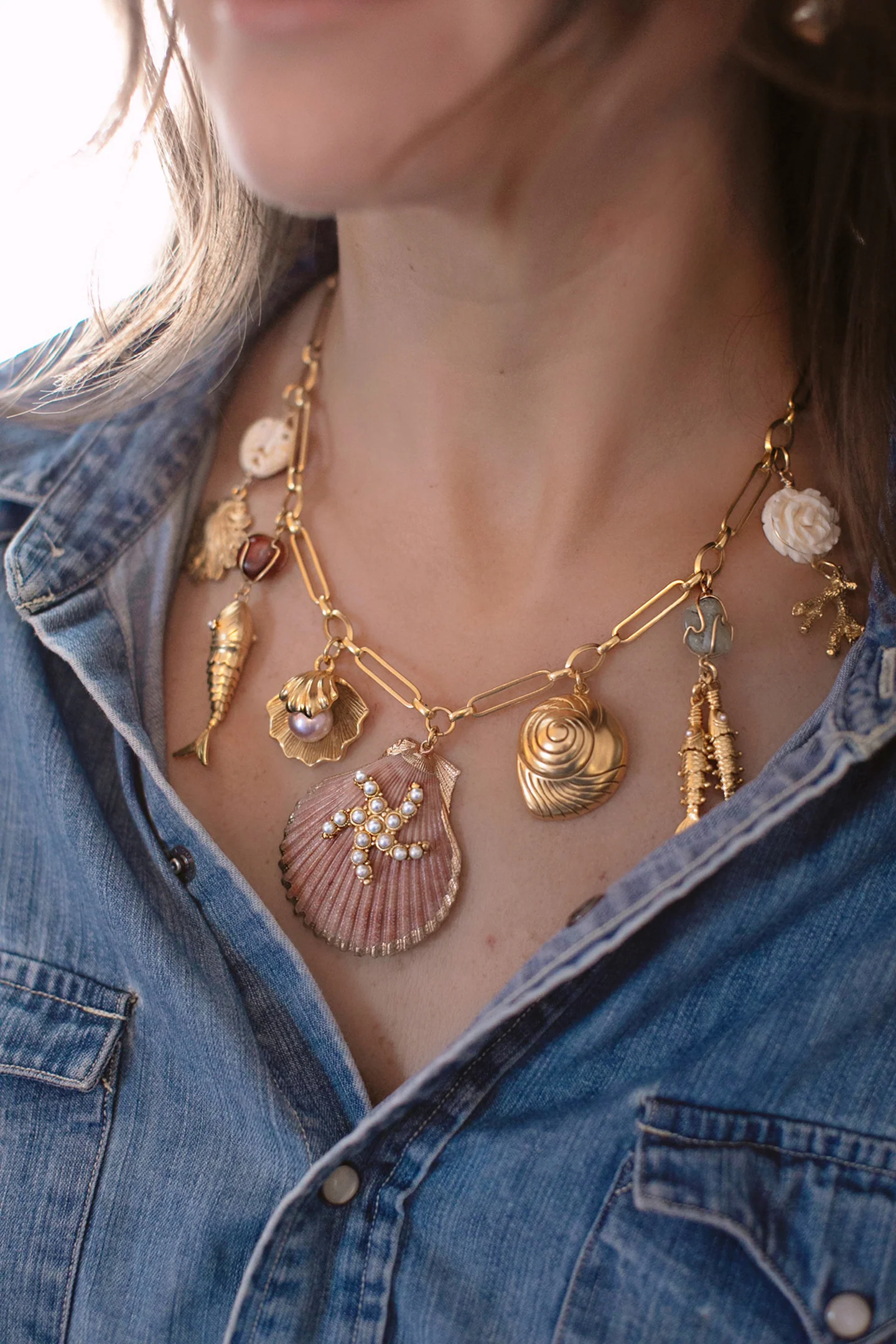 Colar de Concha Montauk Brinker+Eliza