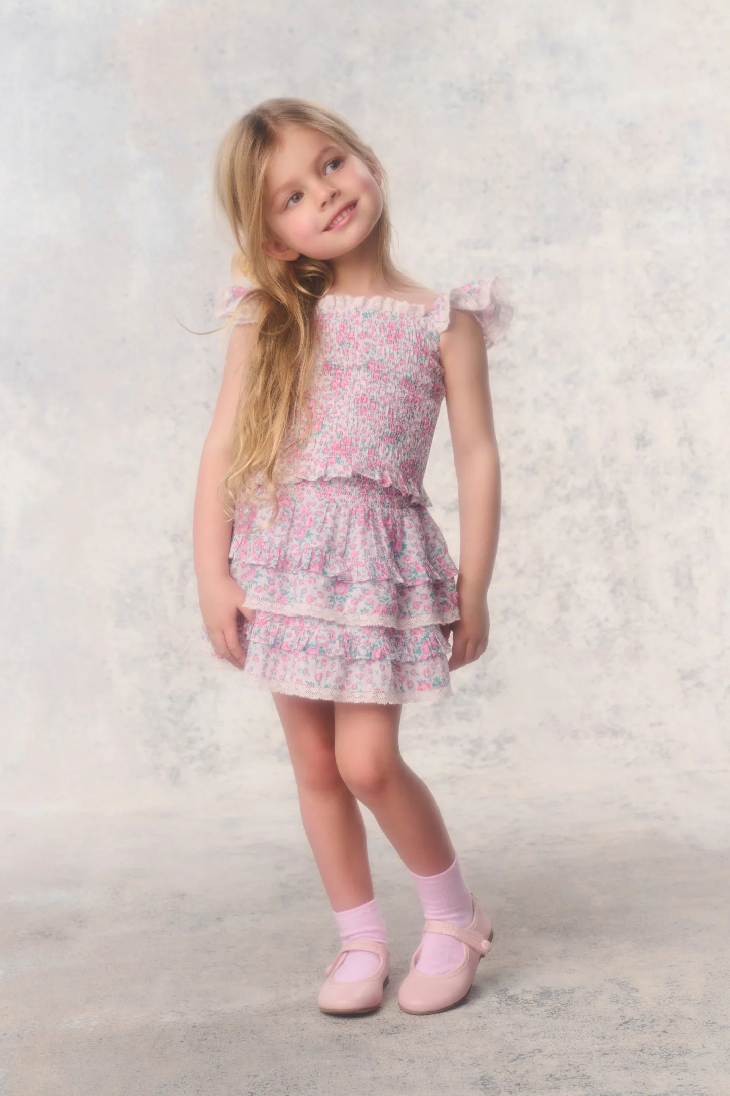 Top Floral Caspia para Meninas Pequenas