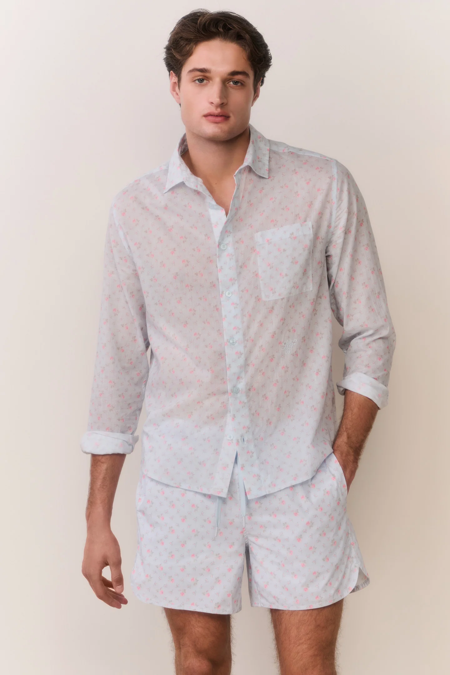 Camisa Unissex de Algodão com Estampa Floral Hudley