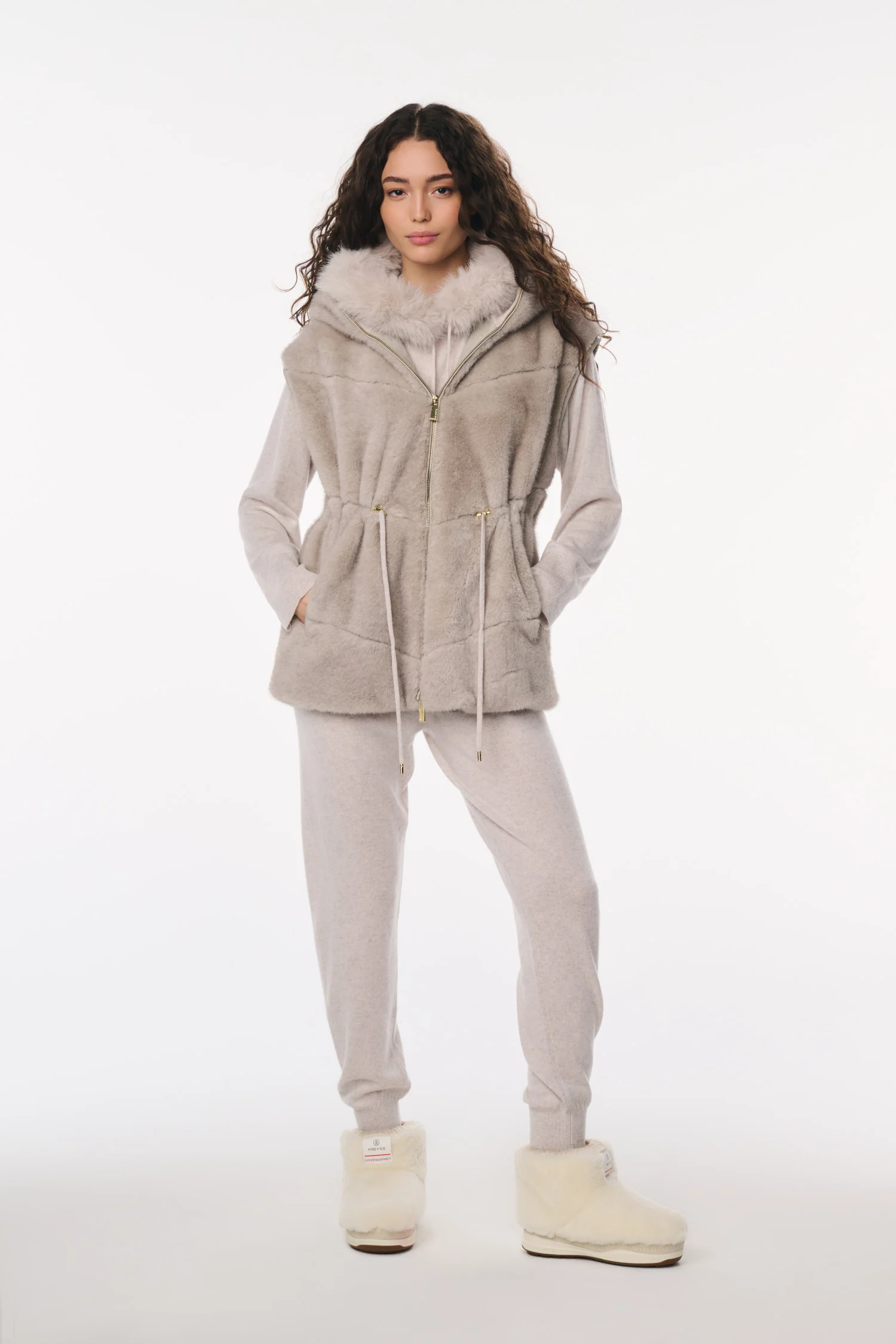 Calças Jogger de Malha de Lã e Caxemira LoveShackFancy x MAX&MOI Bolo