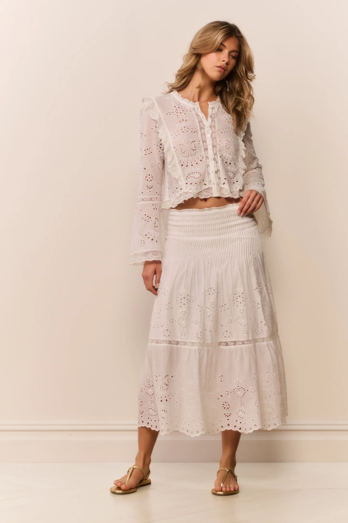 Saia Midi com Laçada em Bandana de Algodão Mallow