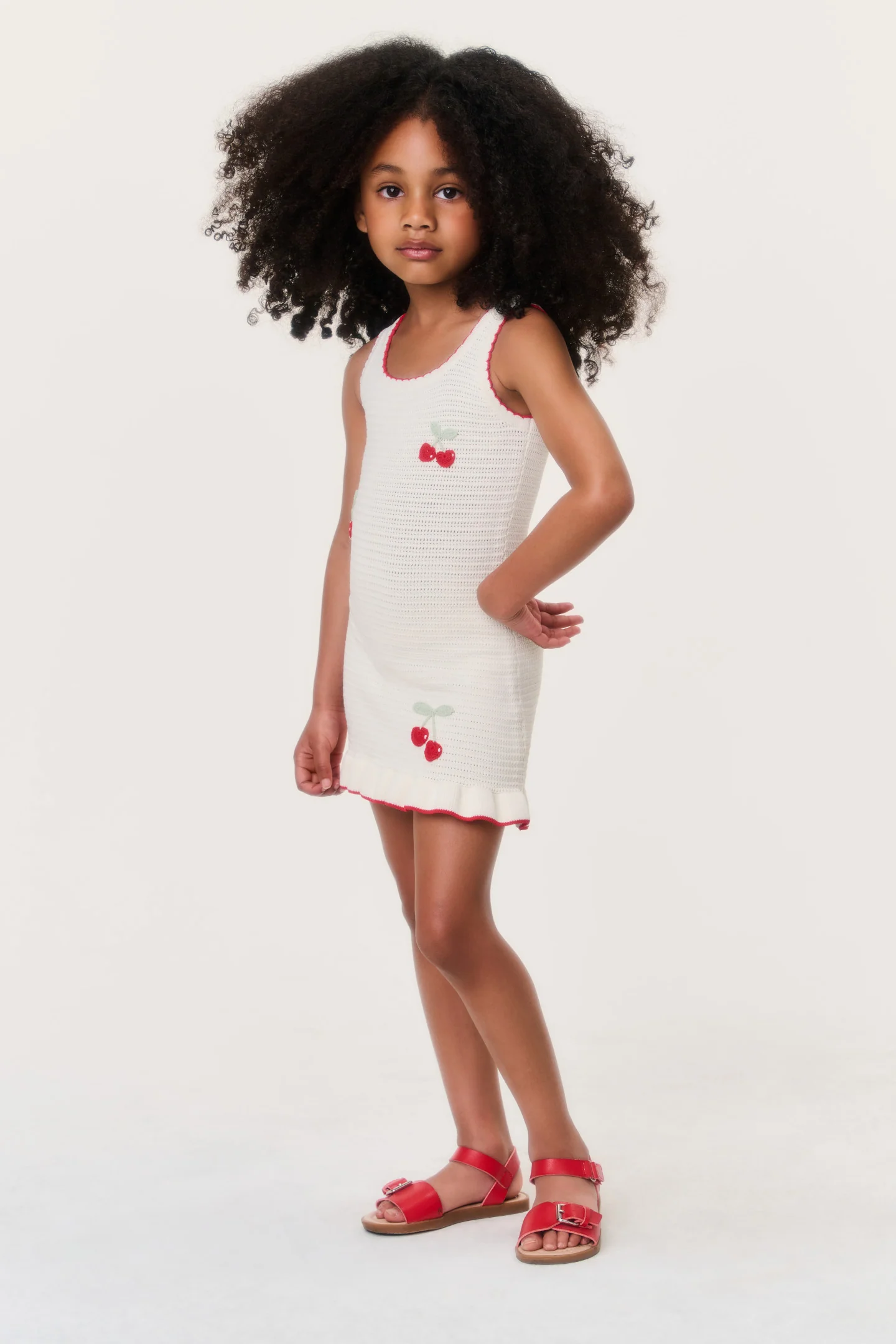 Vestido de Cereja Ottie para Meninas Pequenas