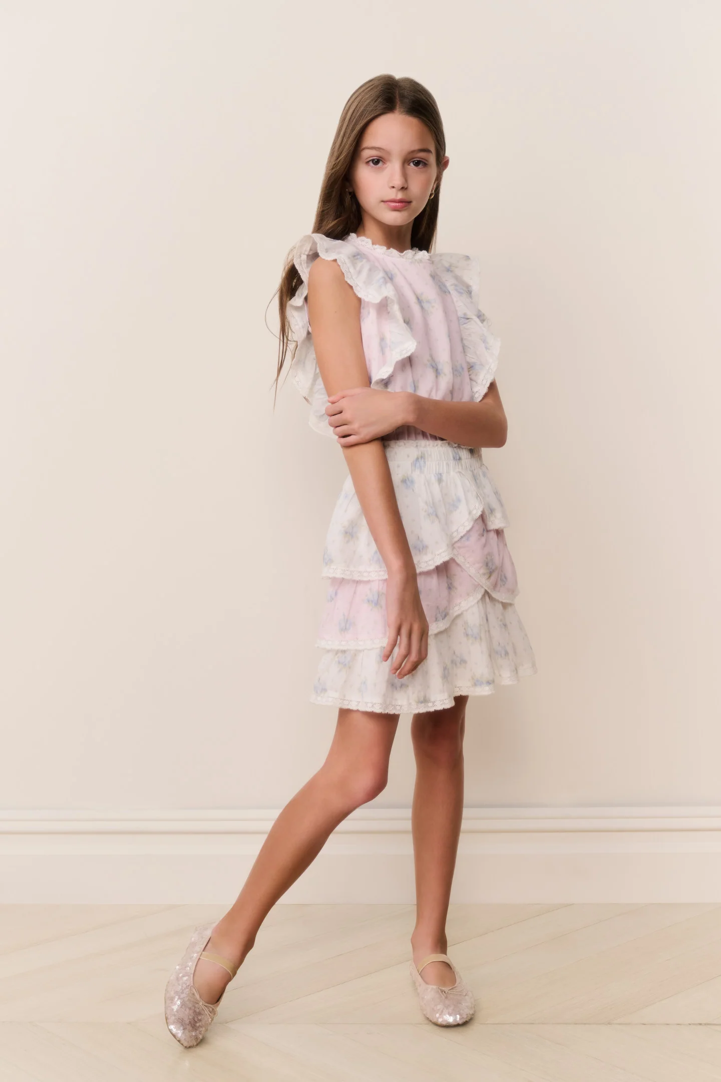 Vestido Tween Decker com Estampa Misturada