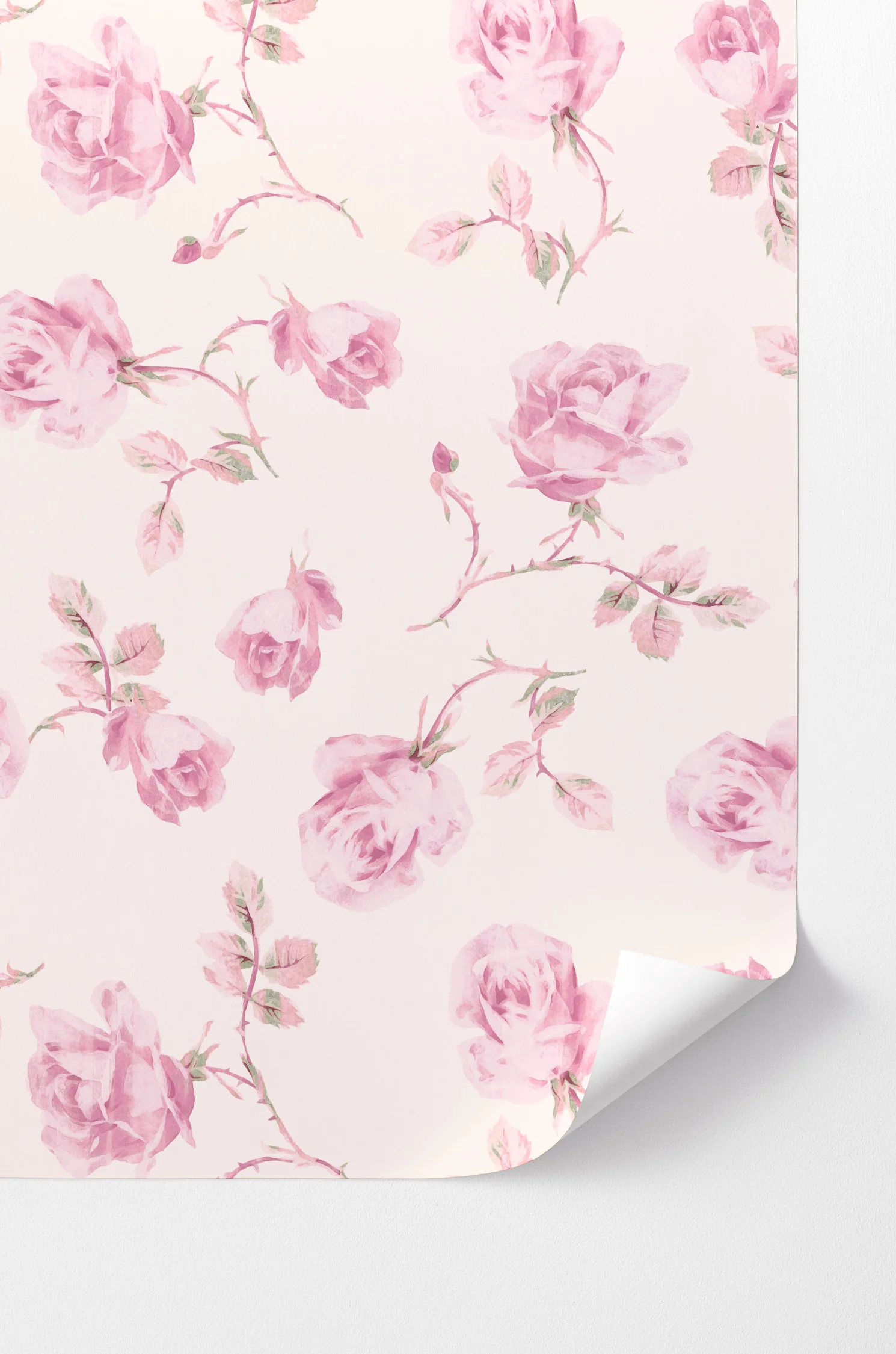 Papel de Parede Colável Chateau Rose