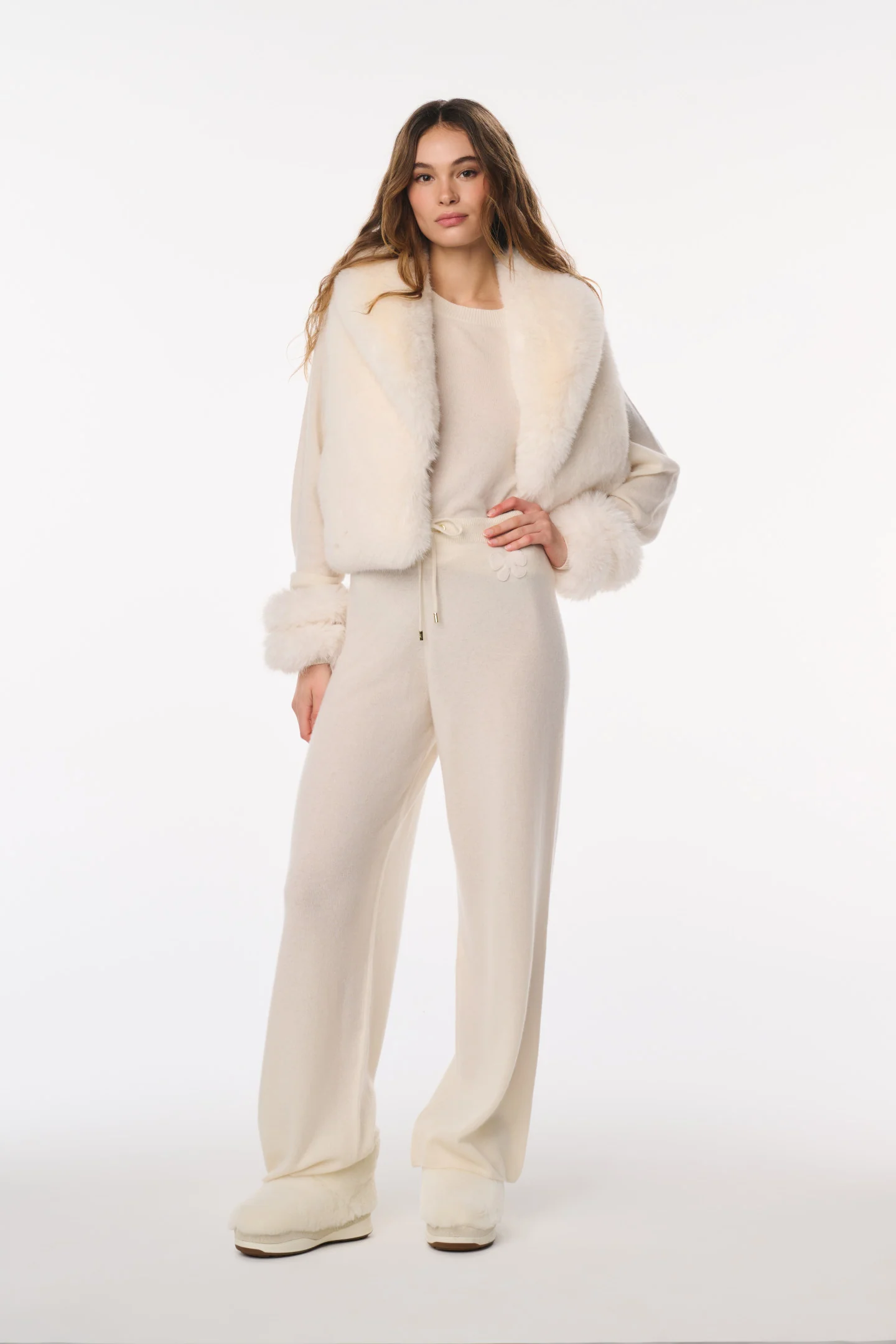 Pantalona Billie de Lã-Cashmere LoveShackFancy x MAX&MOI