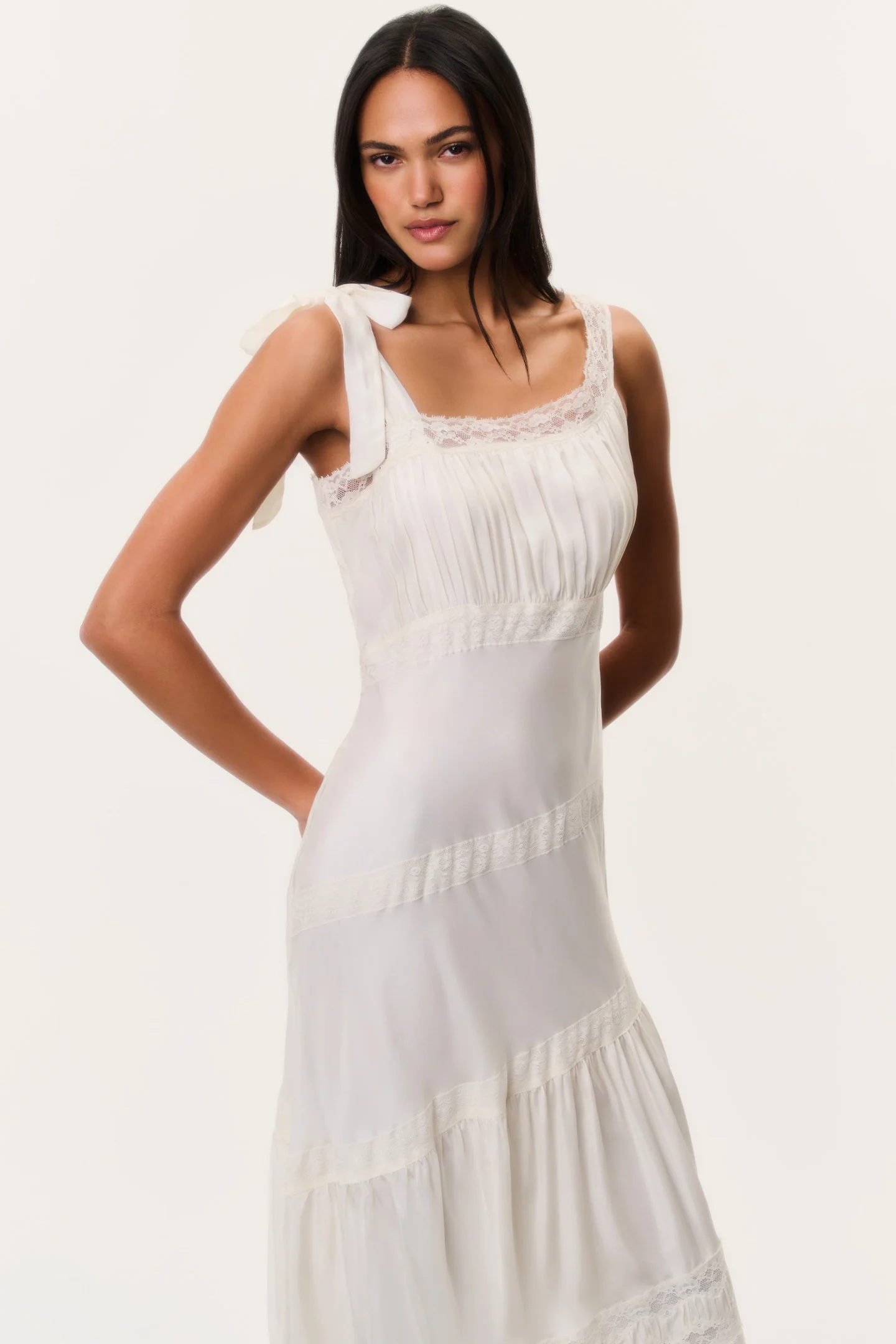 Vestido Longo Assimétrico de Seda Andresy