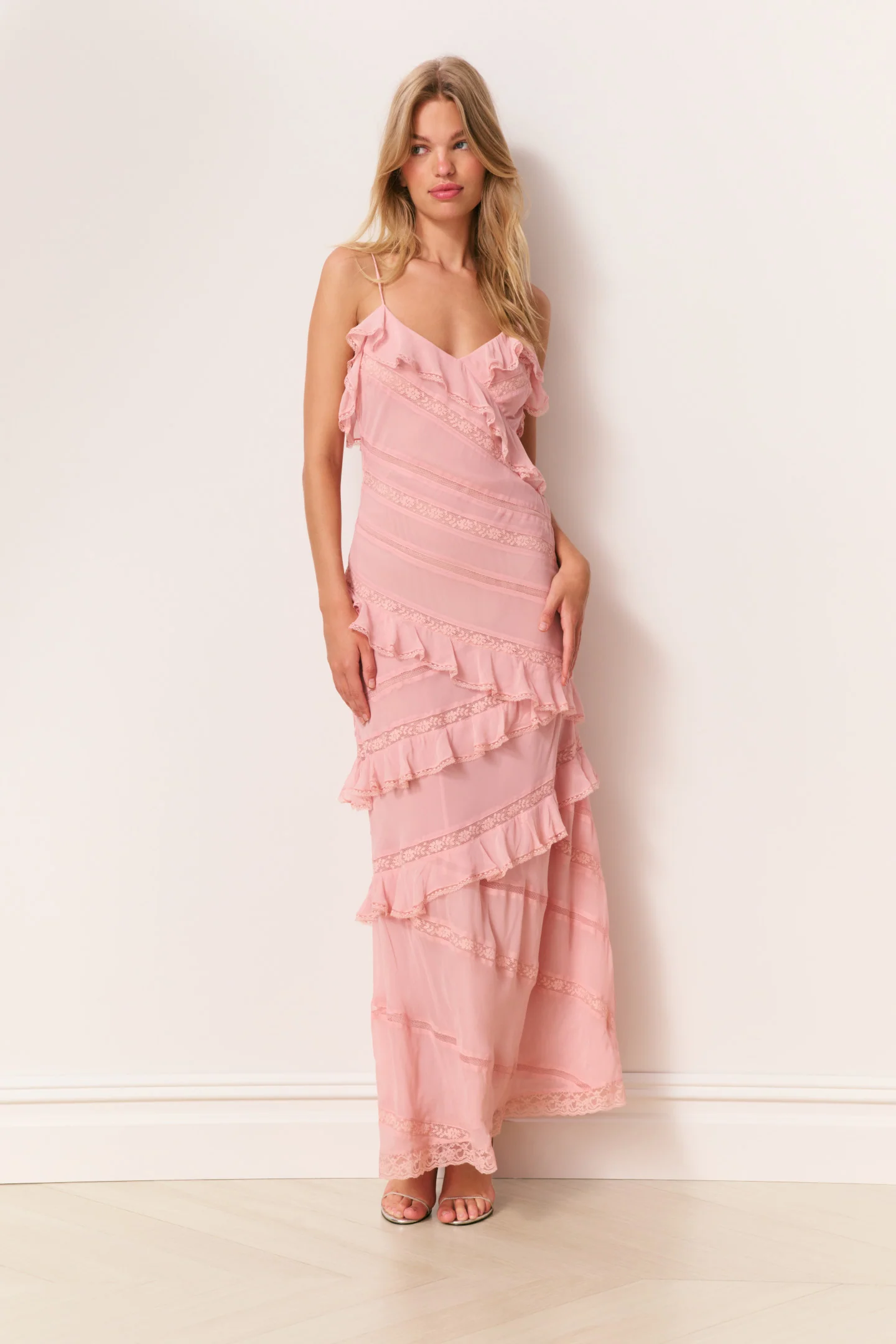 Vestido Maxi Ruffle Chiffon Louie