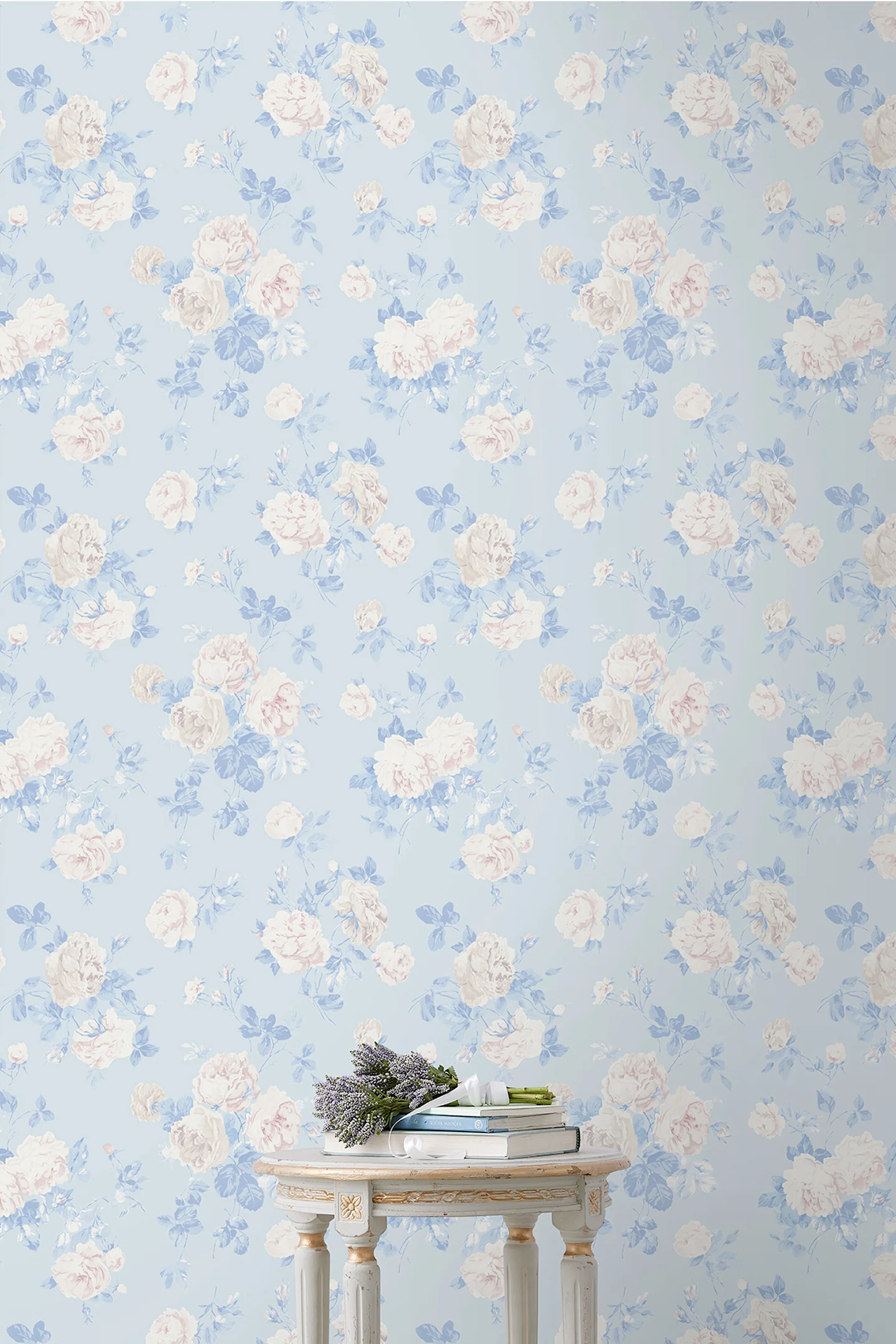 Papel de Parede Padrão Azul Sussurro