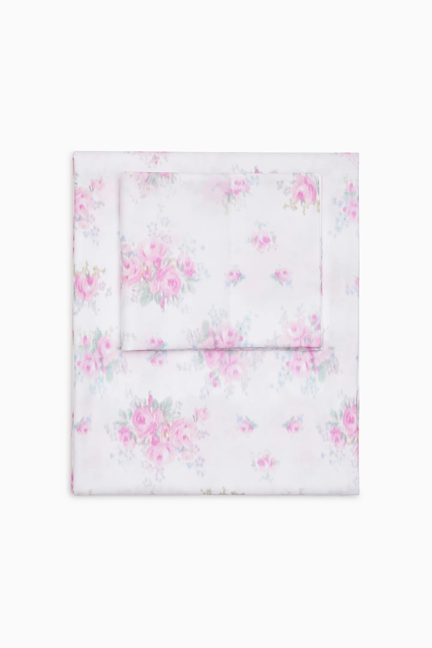 Conjunto de Fitteds de Algodão Sateen Floral