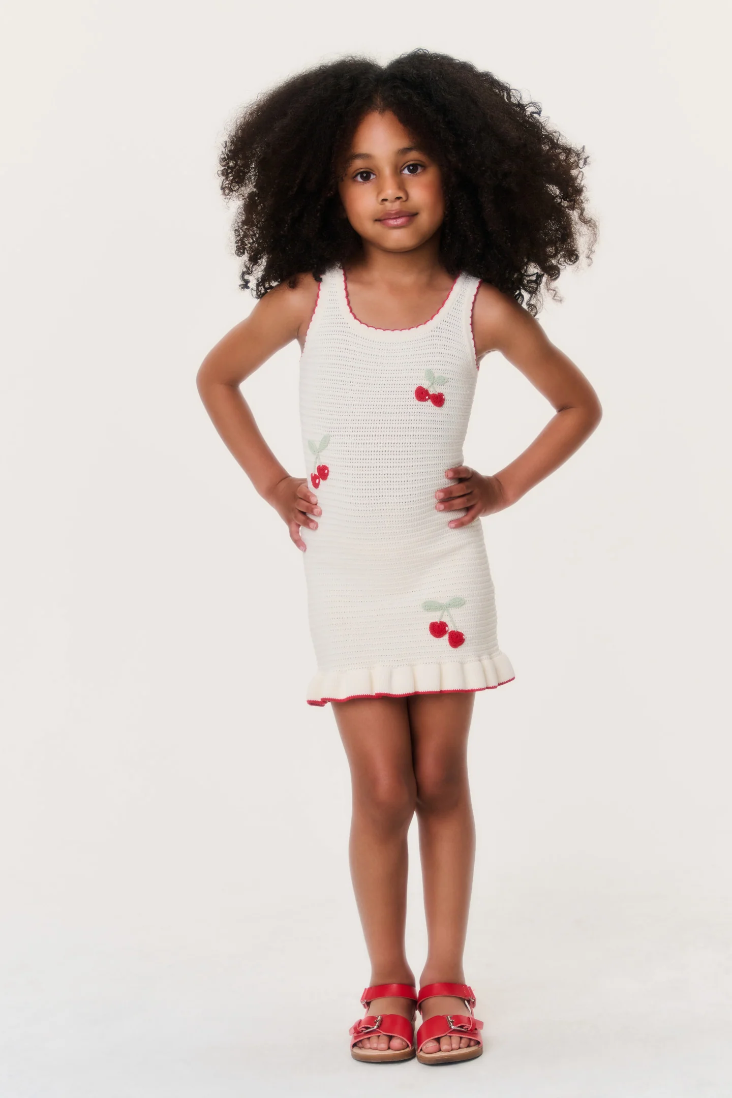 Vestido de Cereja Ottie para Meninas Pequenas