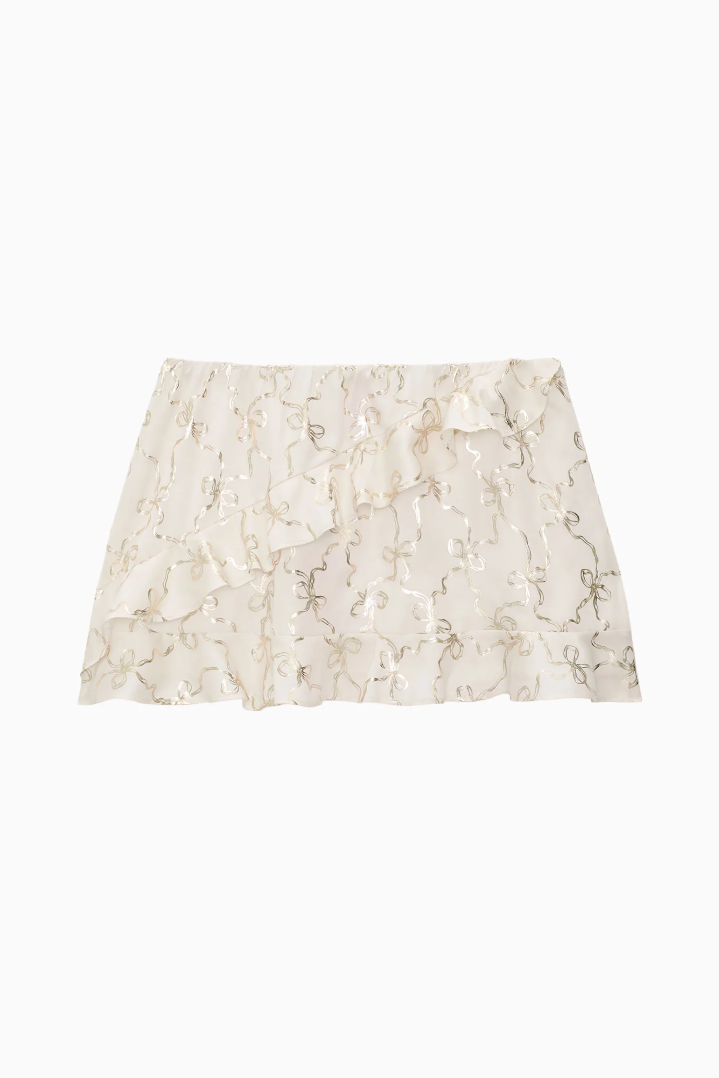 Saias Mini de Renda de Seda PINK x LoveShackFancy