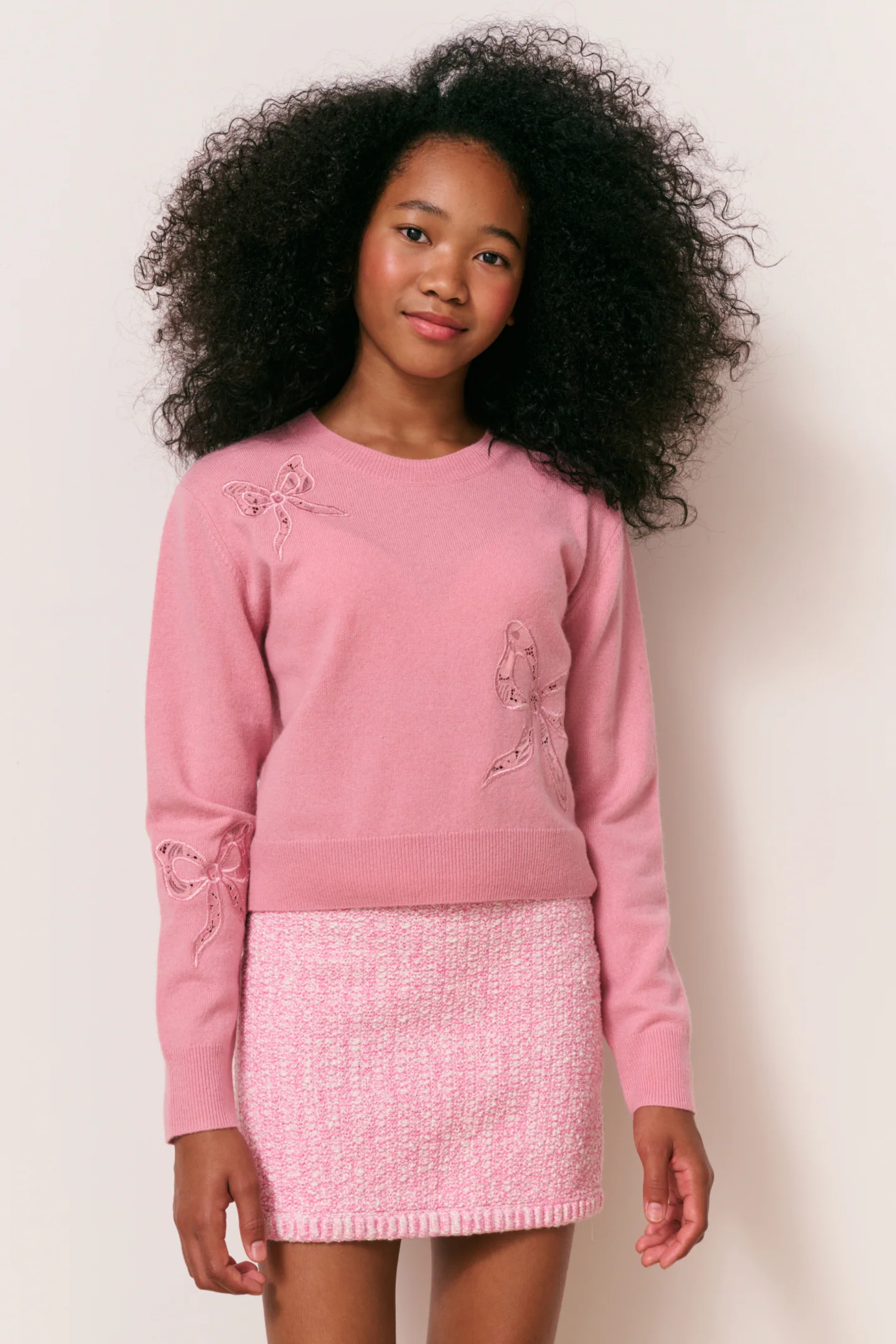 Moças Zolee Cashmere Bow Pullover Moças Zolee Cashmere Bow Pullover
