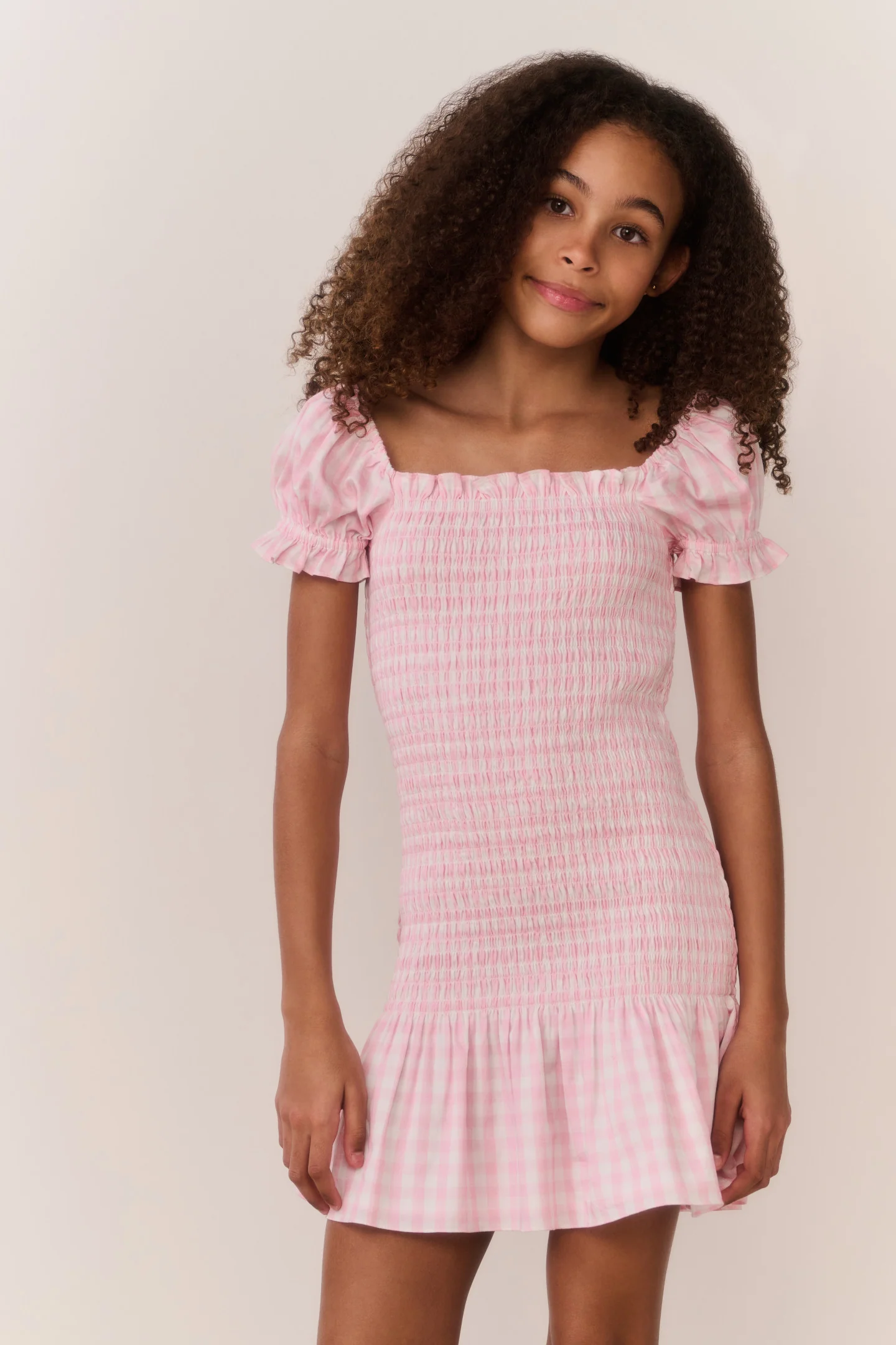 Vestido de Algodão Gingham Tween Mosa