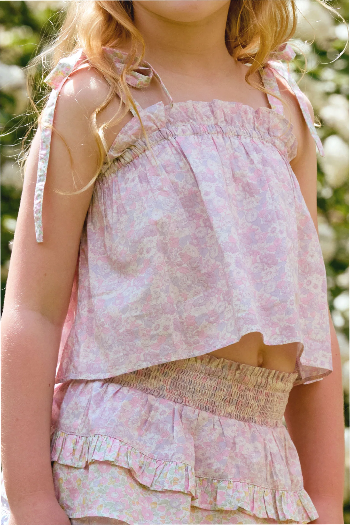 Confeccionado com Tecidos Liberty Blusa para Meninas Fiorella