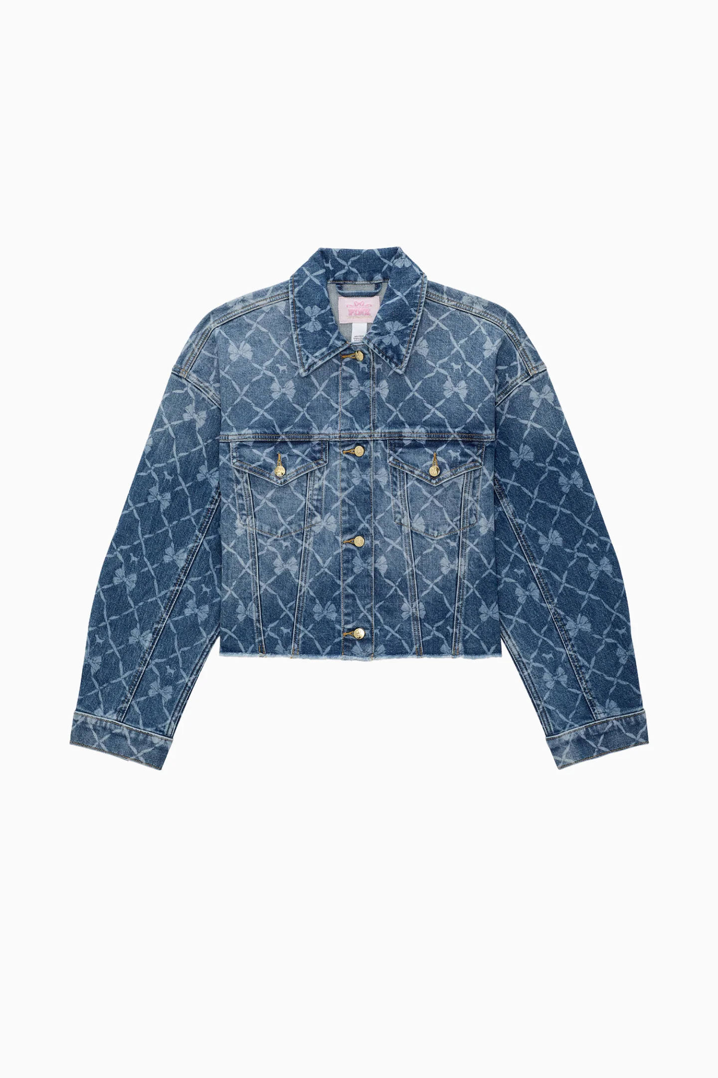 Jaqueta de Denim Curtinha PINK x LoveShackFancy