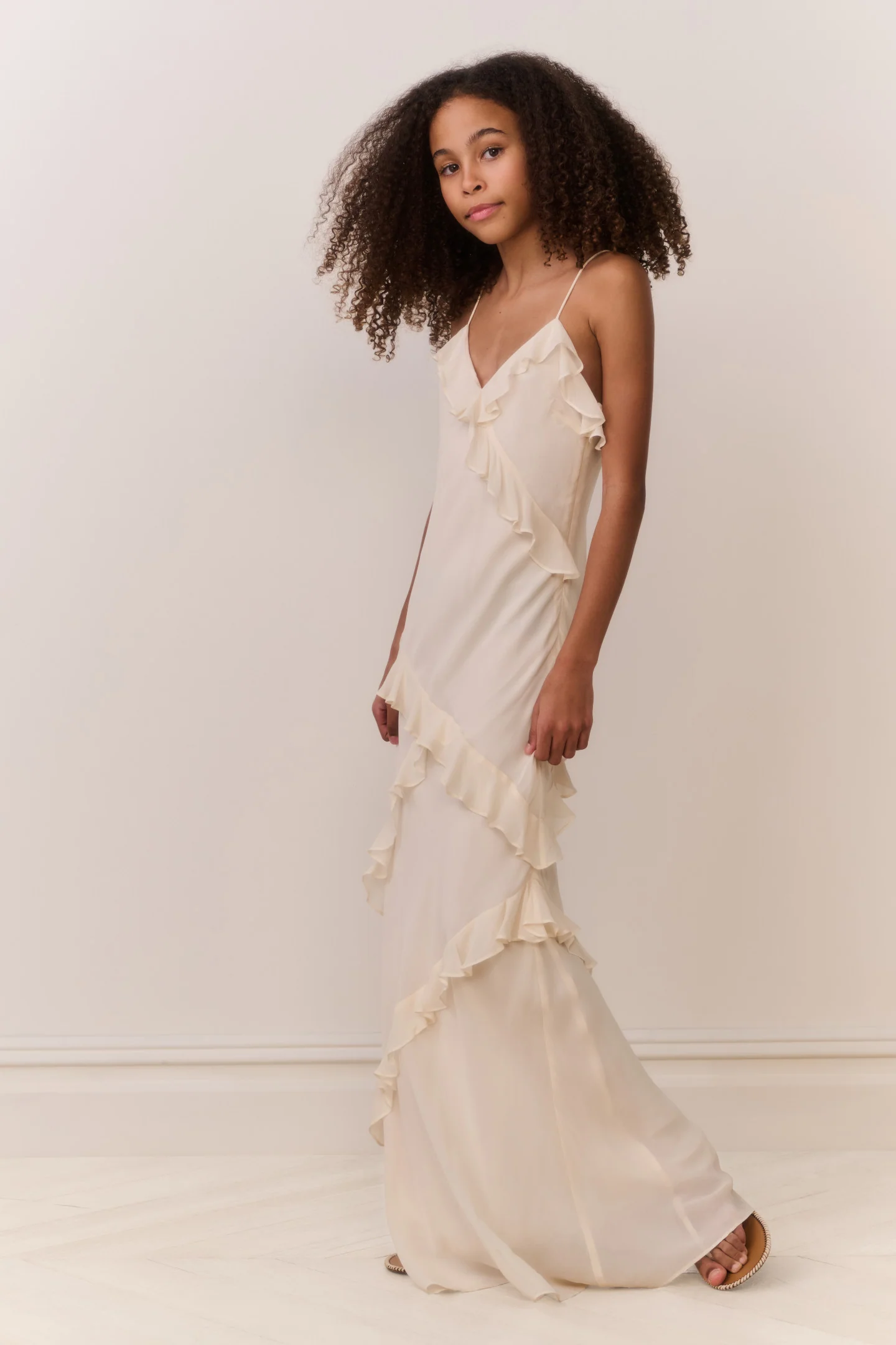 Vestido Maxi Tween Mini Rialto Cream
