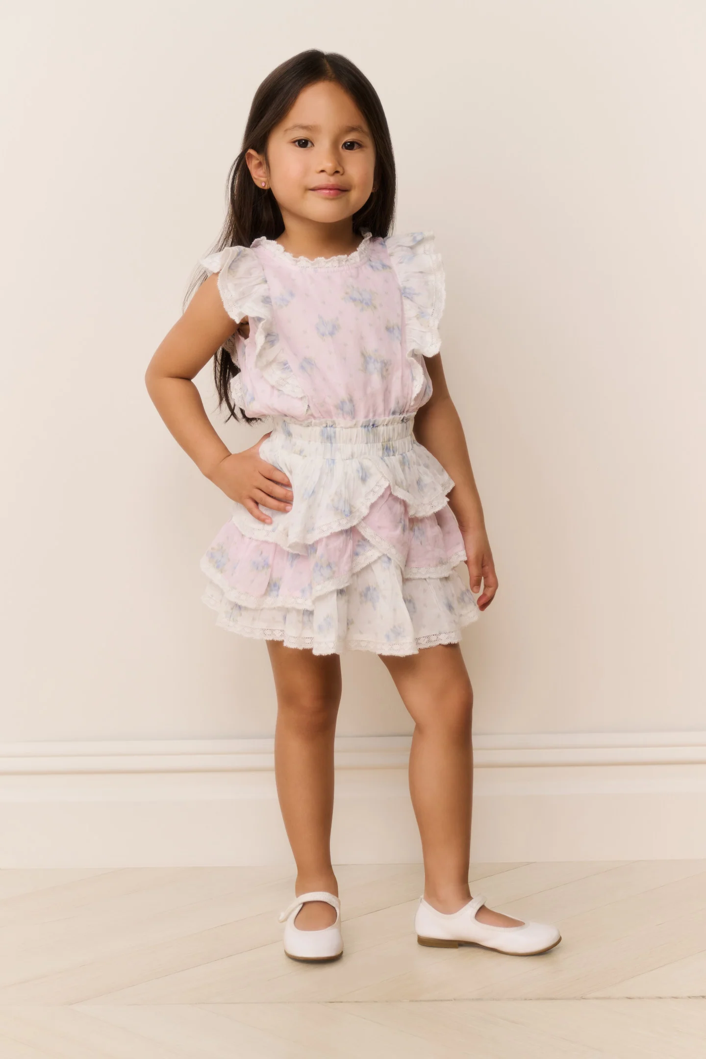Vestido Estampado Misturado para Meninas Pequenas Decker