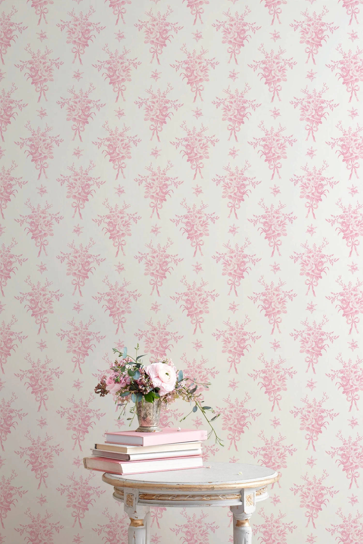 Papel de Parede Rosas Arranjos Padrão