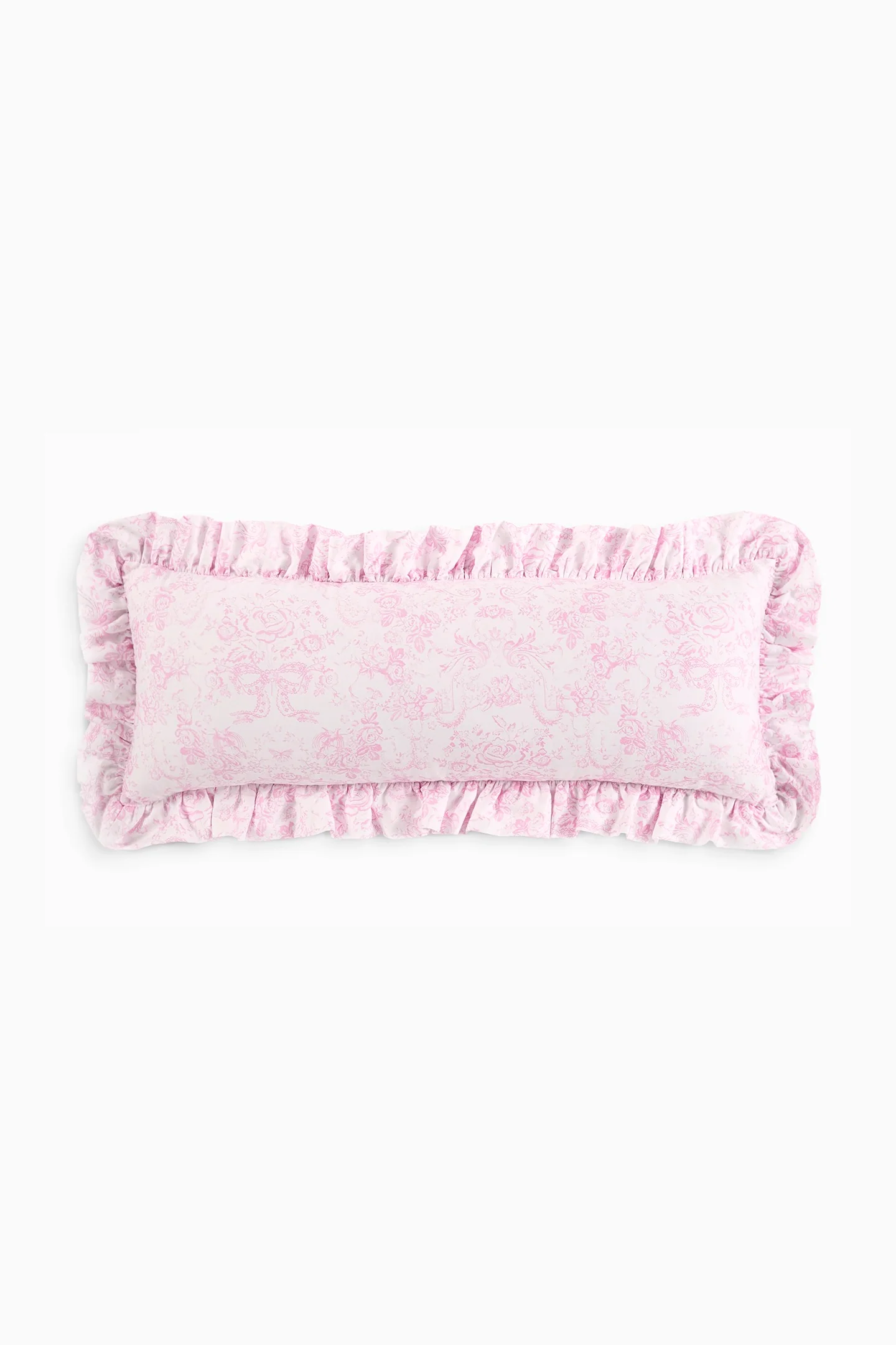 Travesseiro com Estampa de Toile e Renda para Lombar