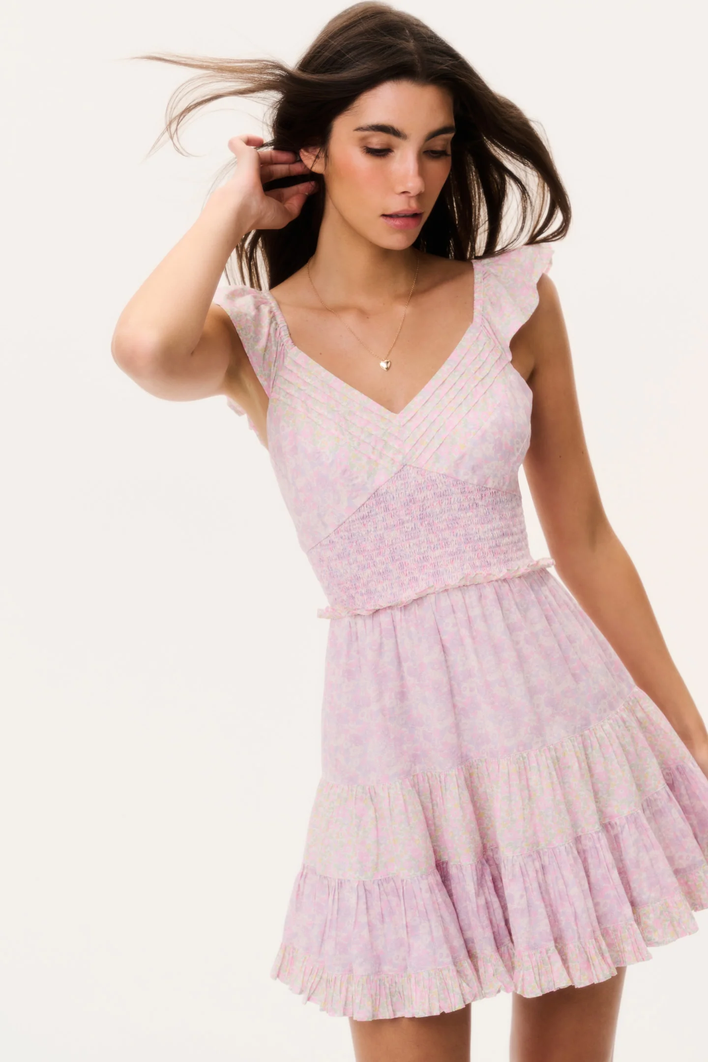 Mini Vestido Preseline Feito com Tecidos Liberty