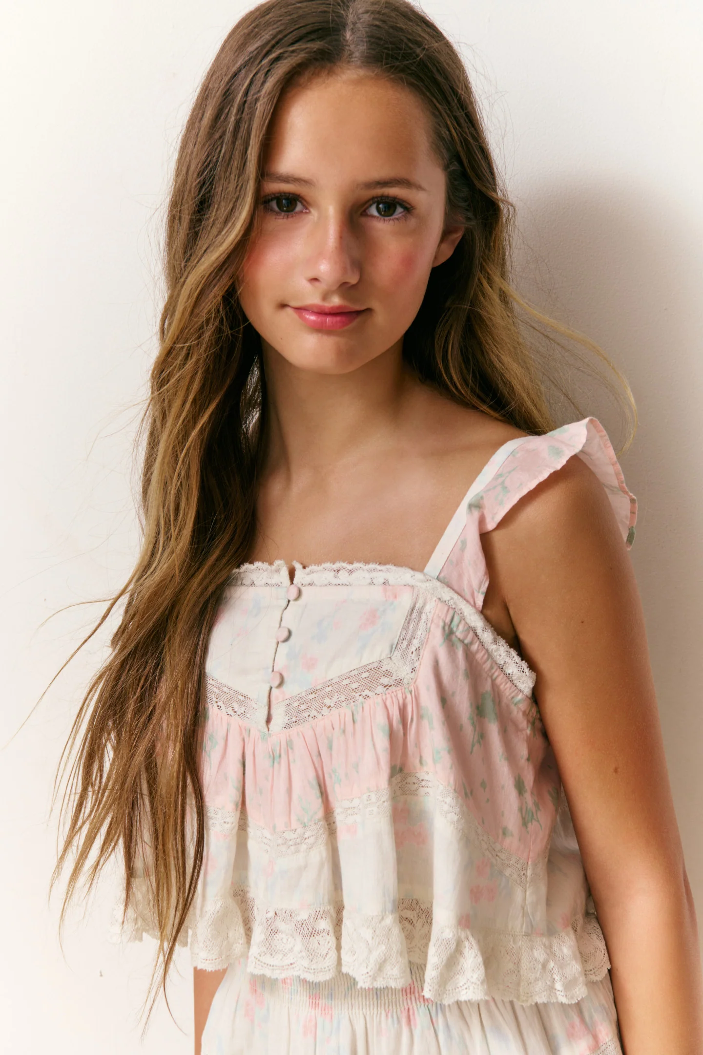 Top Misturado de Estampa Kiama para Meninas Top Misturado de Estampa Kiama para Meninas
