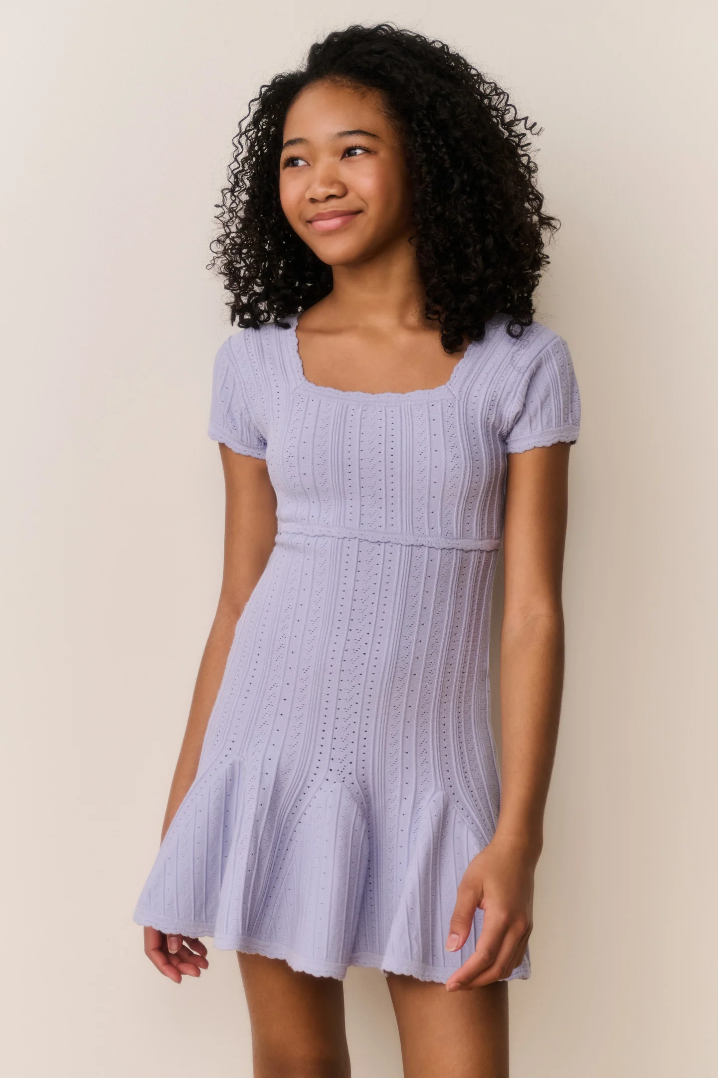 Vestido Pointelle Elástico Tween Daffron