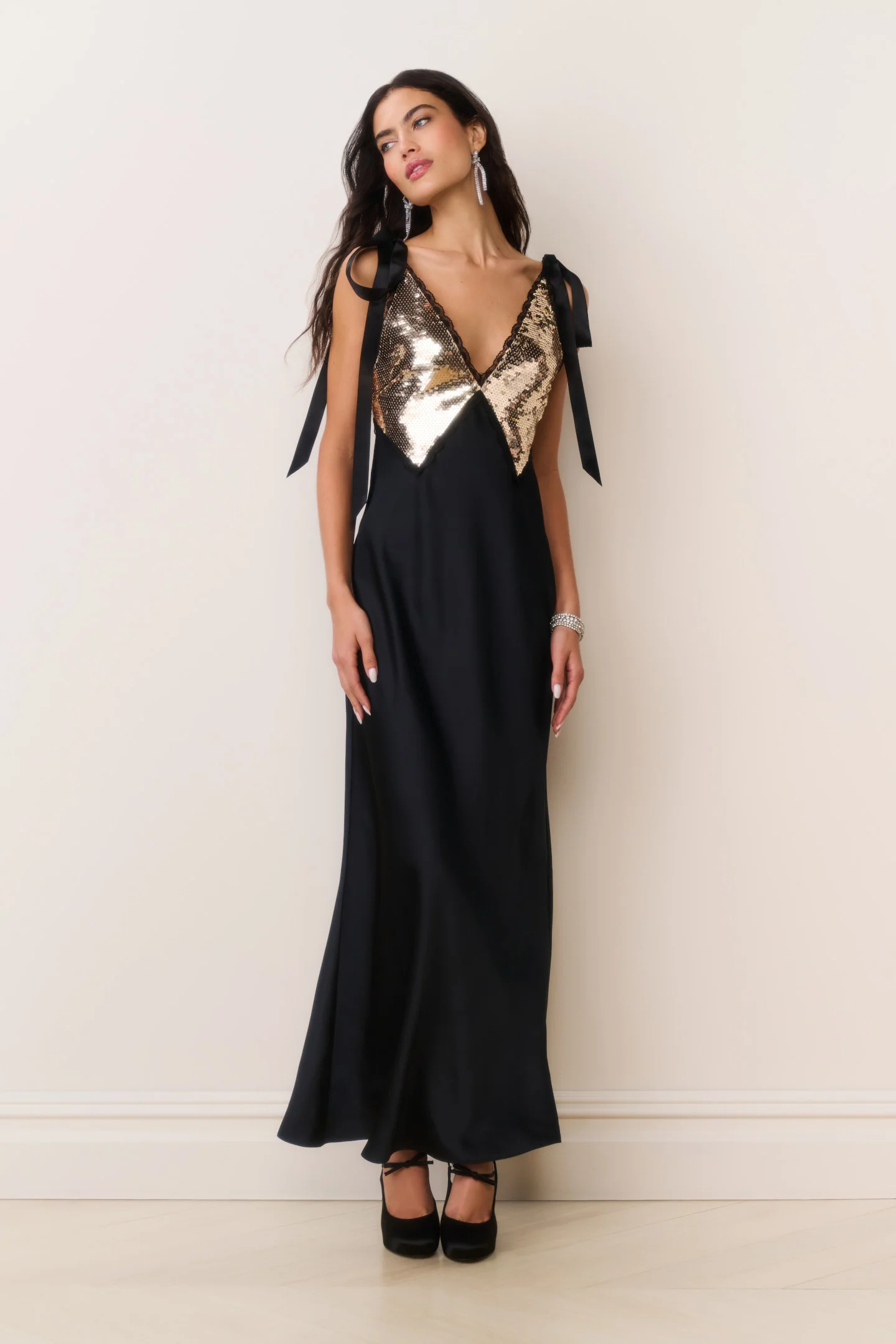 Vestido Maxi com Strass Talissa