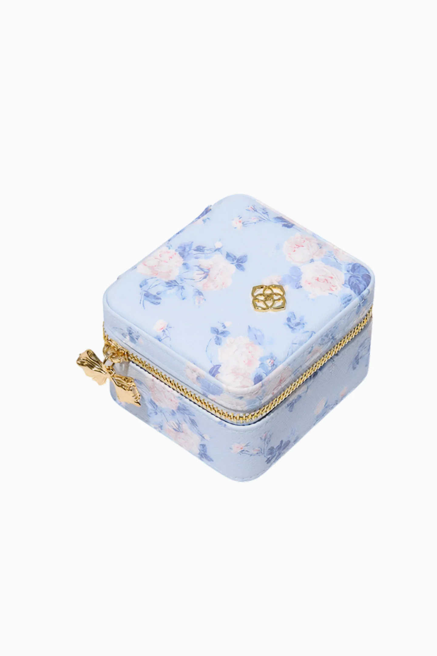 Estojo Pequeno com Zíper Azul Kendra Scott x LoveShackFancy