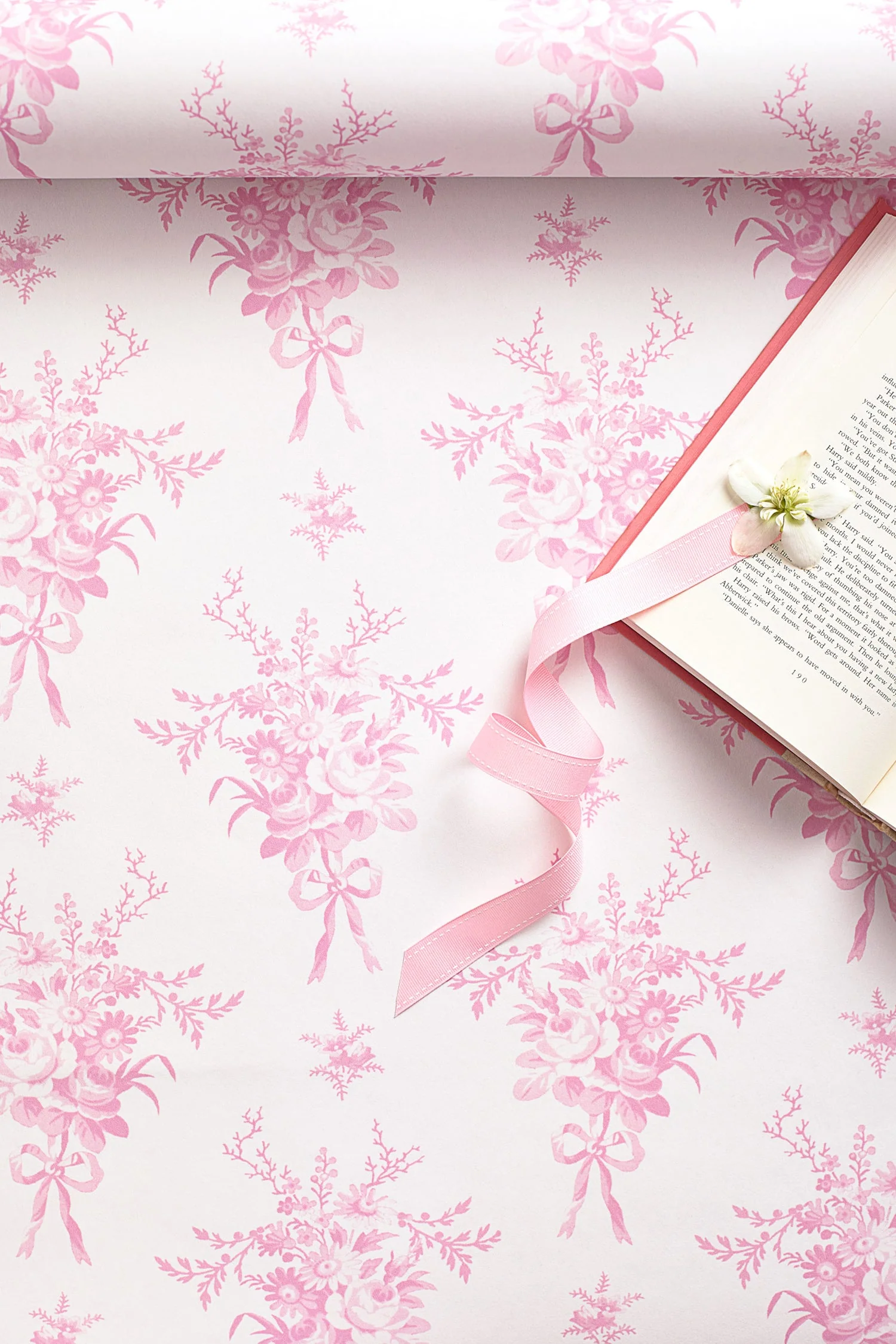 Papel de Parede Rosas Arranjos Padrão