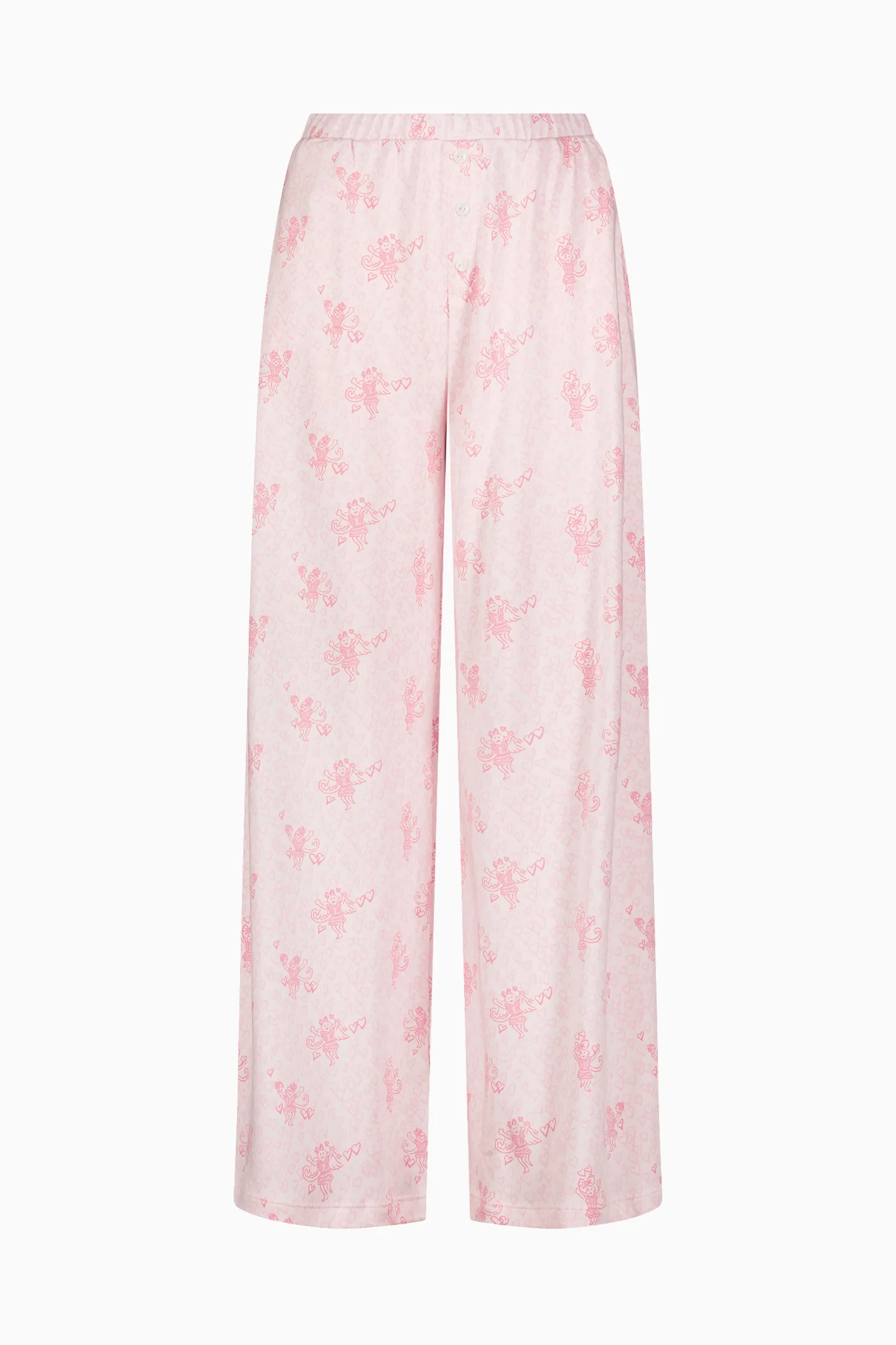 Calças Boden com Estampa de Corações LoveShackFancy x Roller Rabbit