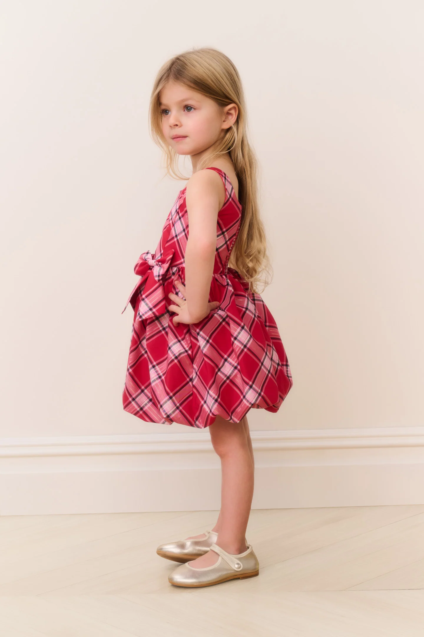 Vestido Mini Tima Xadrez para Meninas Pequenas