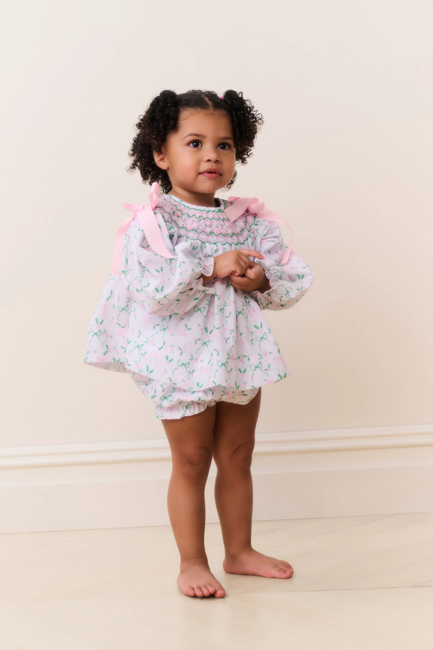 Conjunto de Bebê Smocked de Férias Cecil & Lou