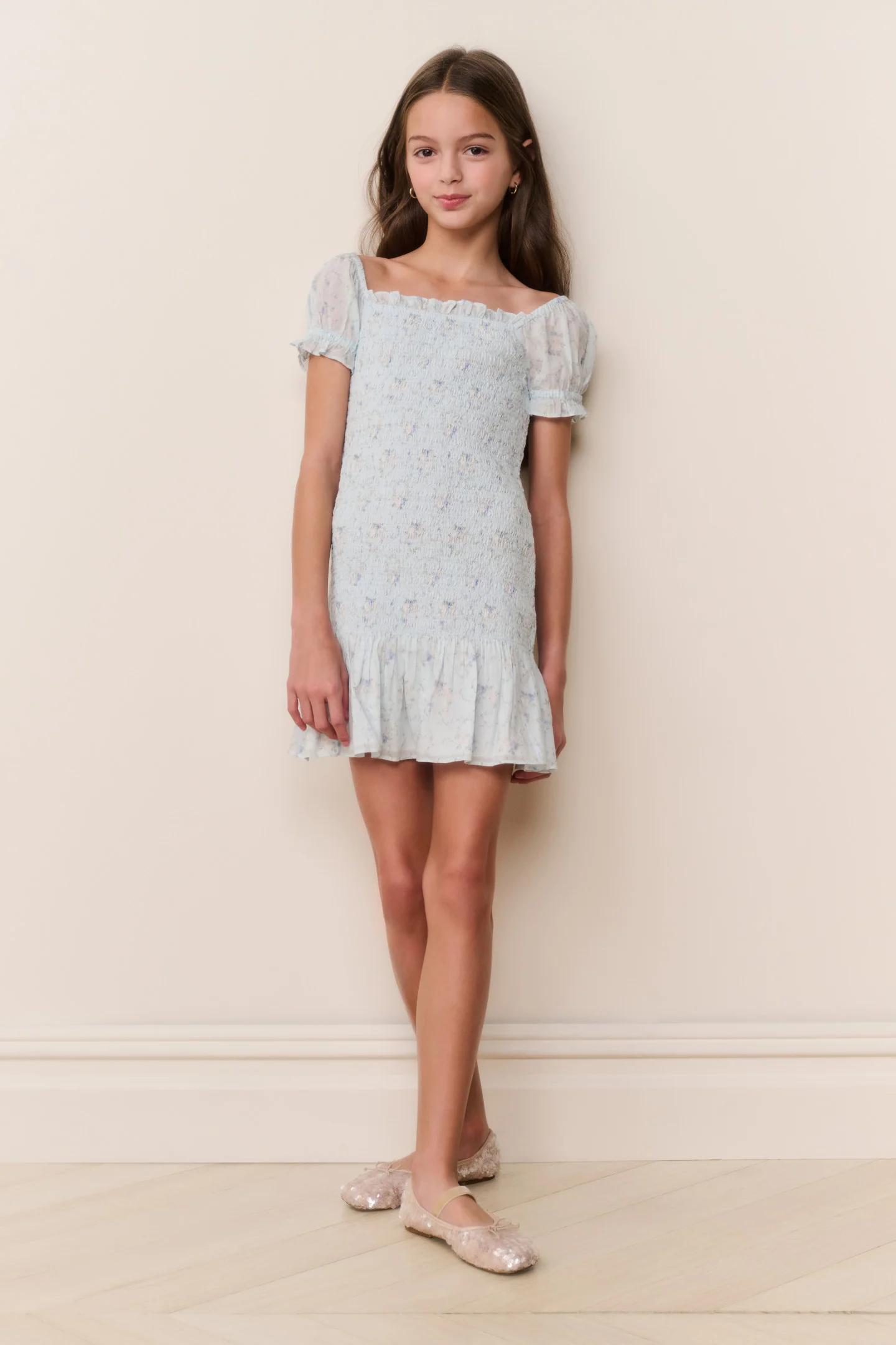 Vestido de Algodão Floral Tween Mosa